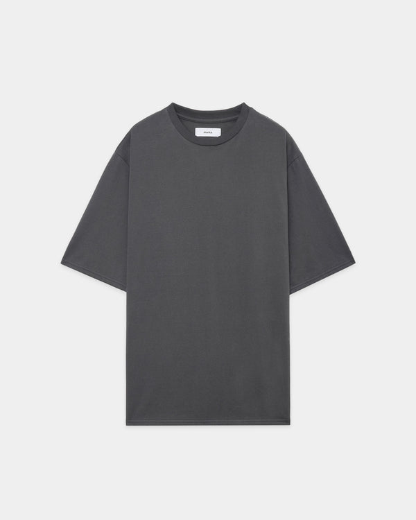 40/2 ORGANIC COTTON KNIT PRINT TEE ''LAYERED PYRAMID'', M Gray