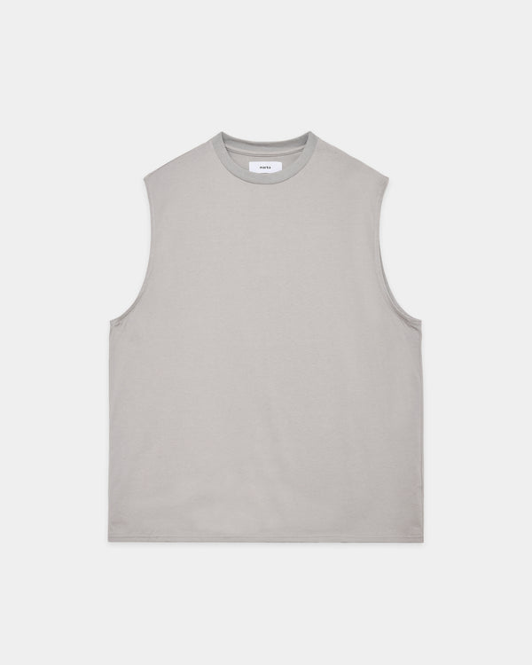 40/2 ORGANIC COTTON KNIT SLEEVELESS TEE, L Gray