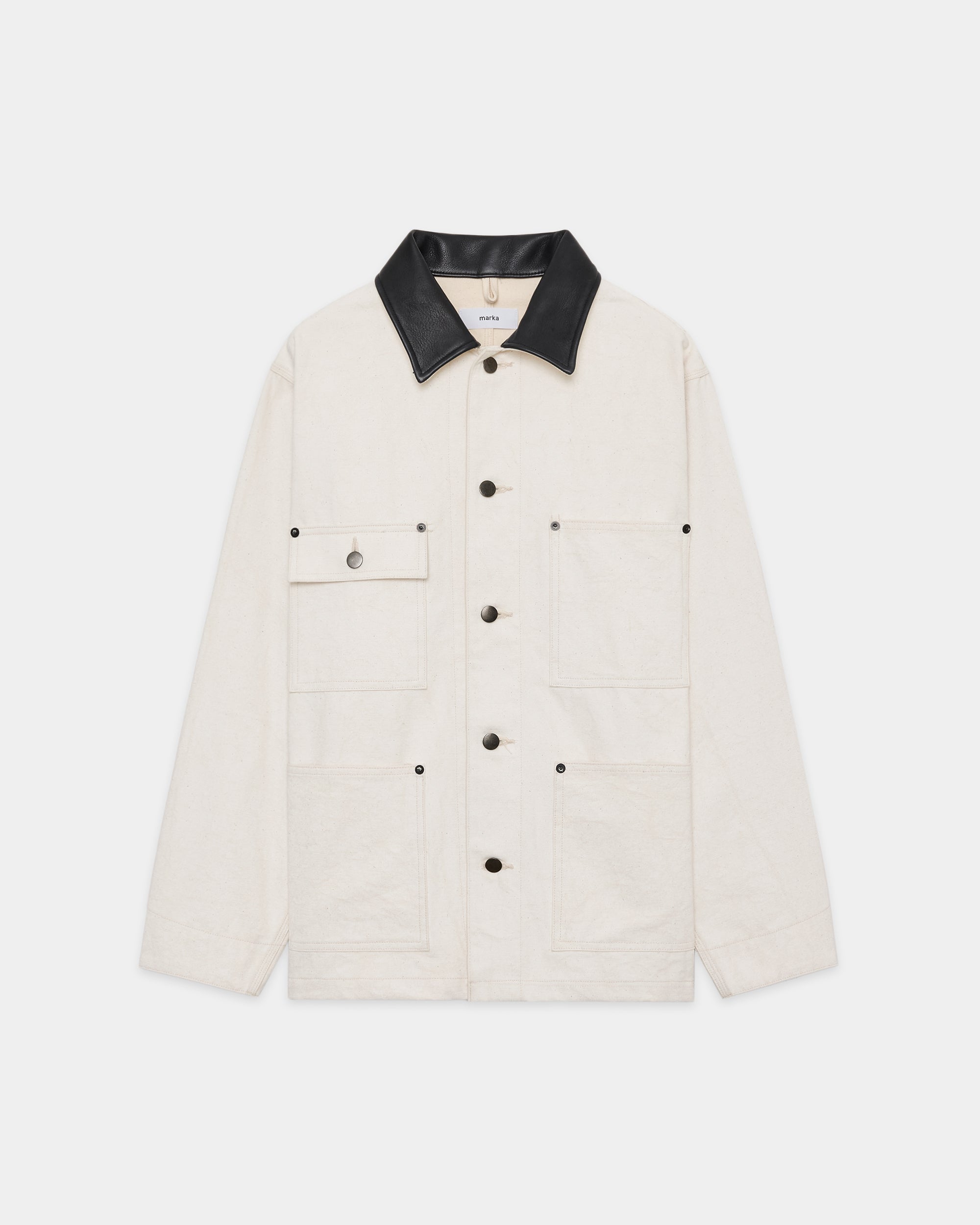 ORGANIC COTTON CANVAS ENGINEERED JACKET, White