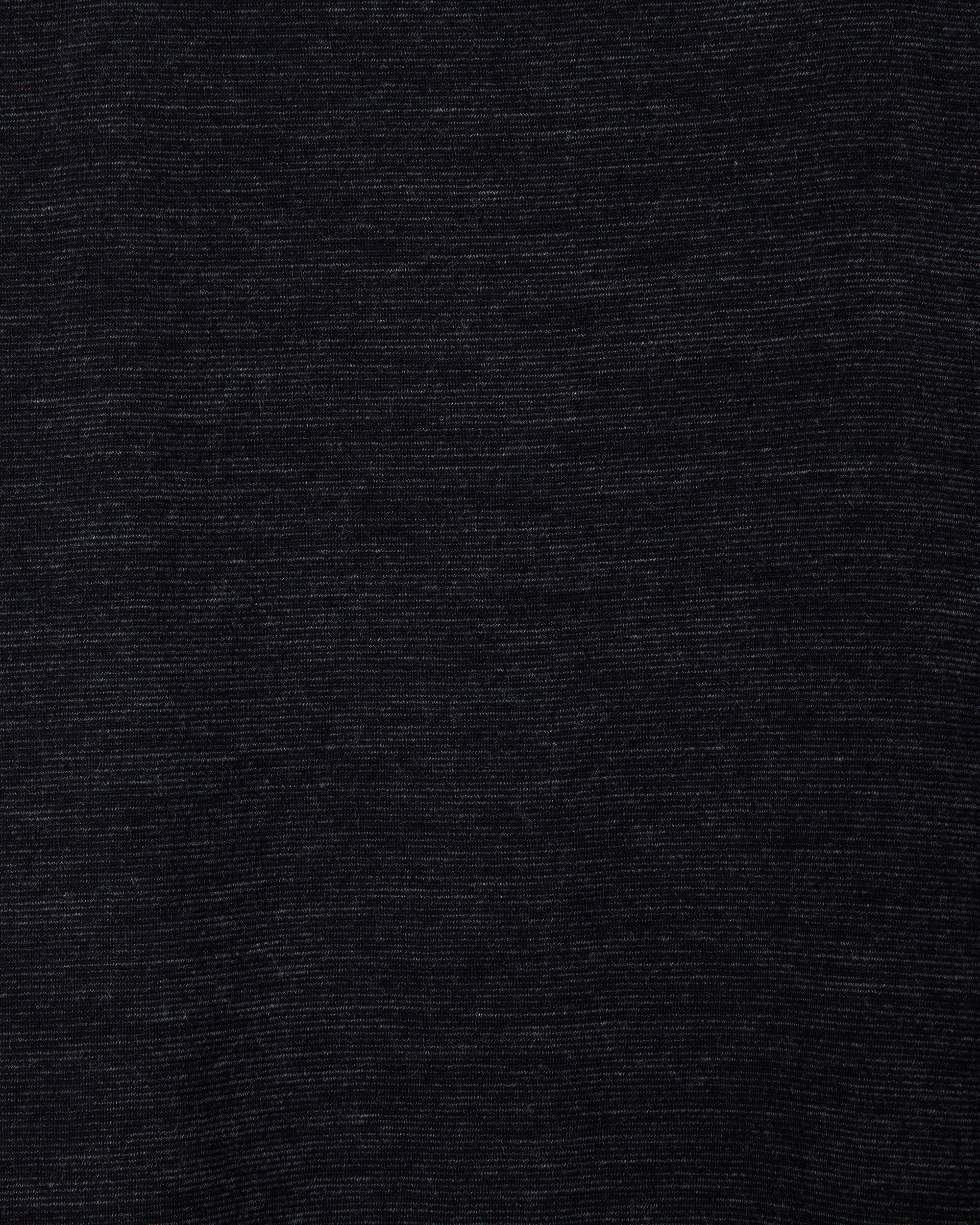 SUPER120's WOOL SINGLE JERSEY WASHABLE CREW NECK TEE, Heather Black