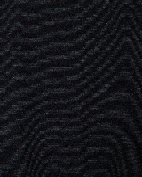 SUPER120's WOOL SINGLE JERSEY WASHABLE CREW NECK TEE, Heather Black