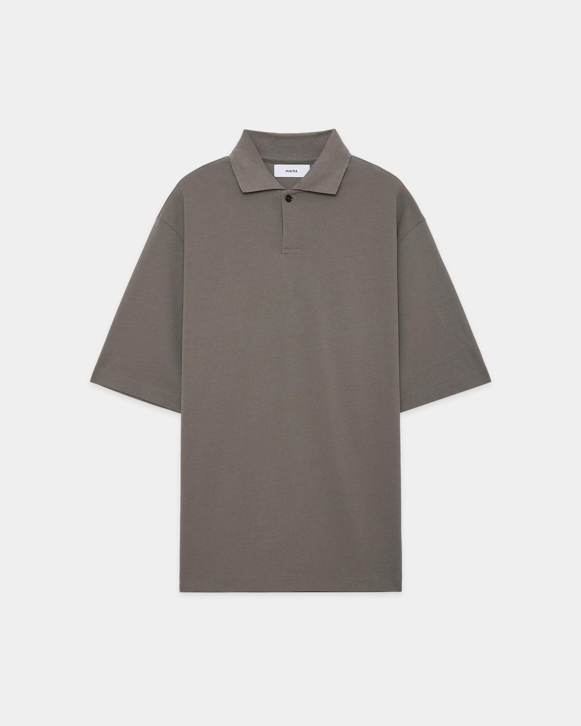 オーガニックコットン強燃ドライカノコ / ワンボタンポロS/S TEE, Gray