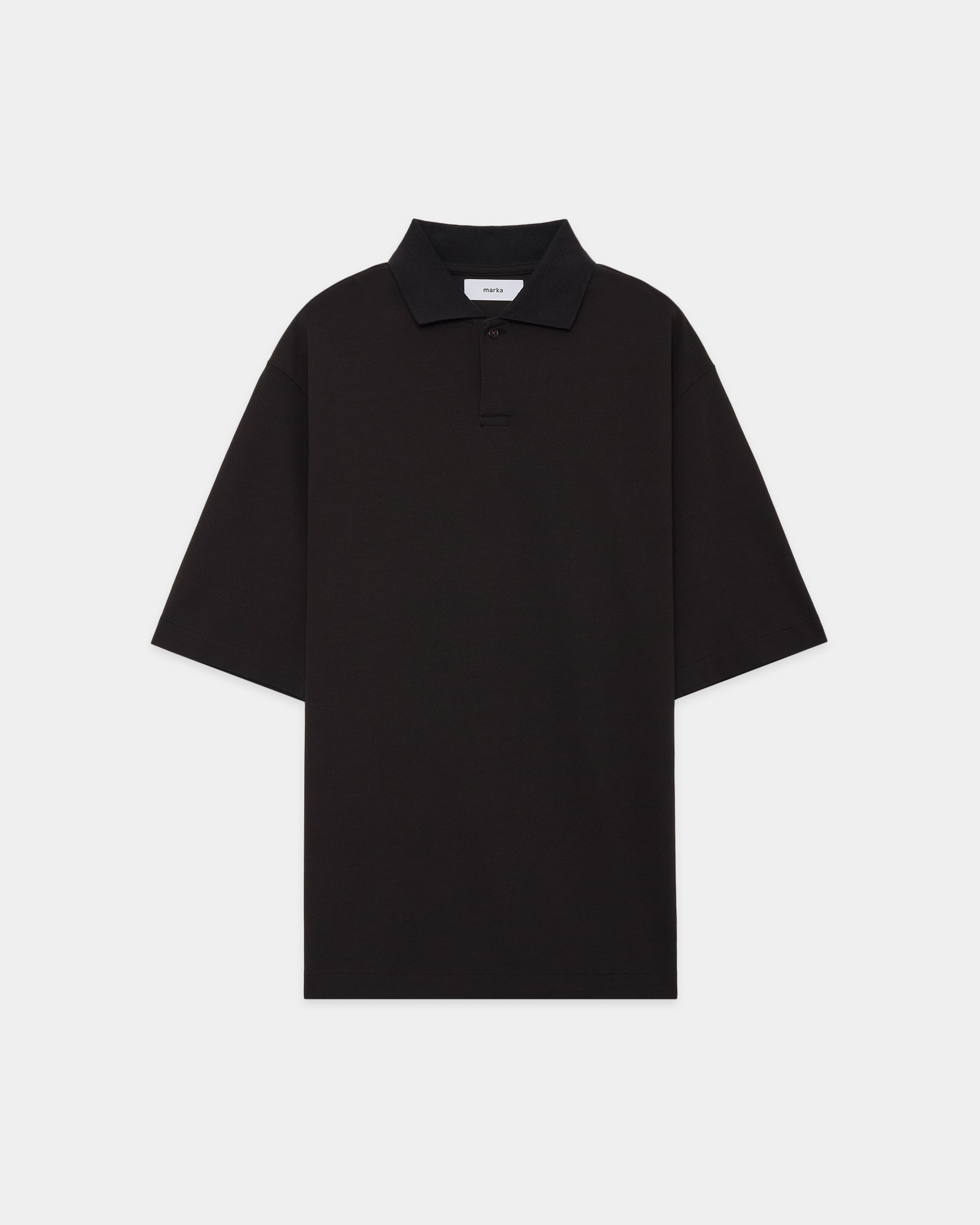 オーガニックコットン強燃ドライカノコ / ワンボタンポロS/S TEE, Ink Black