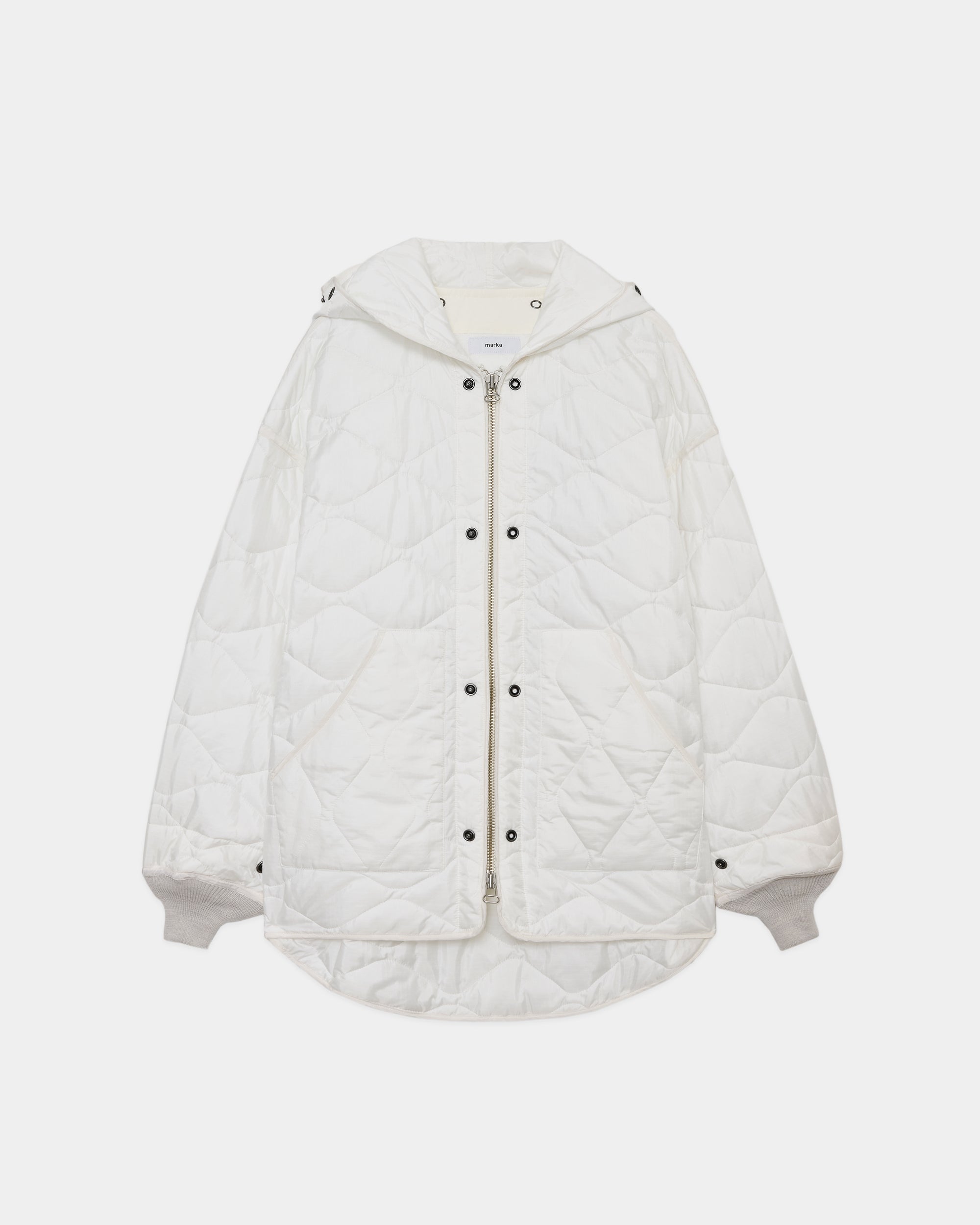 RECYCLE NYLON TUSSER RINNING SNOW PARKA, White