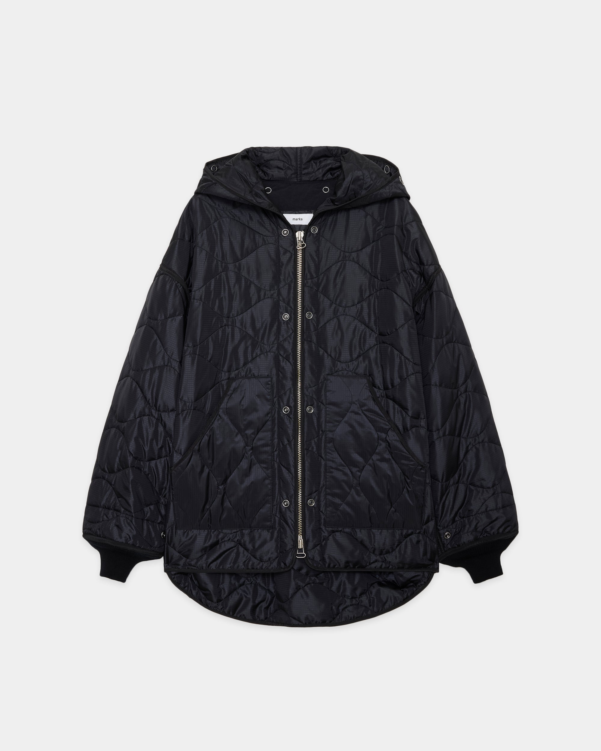 RECYCLE NYLON TUSSER RINNING SNOW PARKA, Charcoal