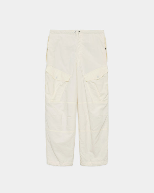 RECYCLE NYLON TUSSER RINNING CARGO PANTS, White