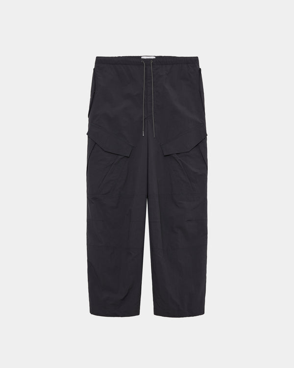 RECYCLE NYLON TUSSER RINNING CARGO PANTS, Charcoal