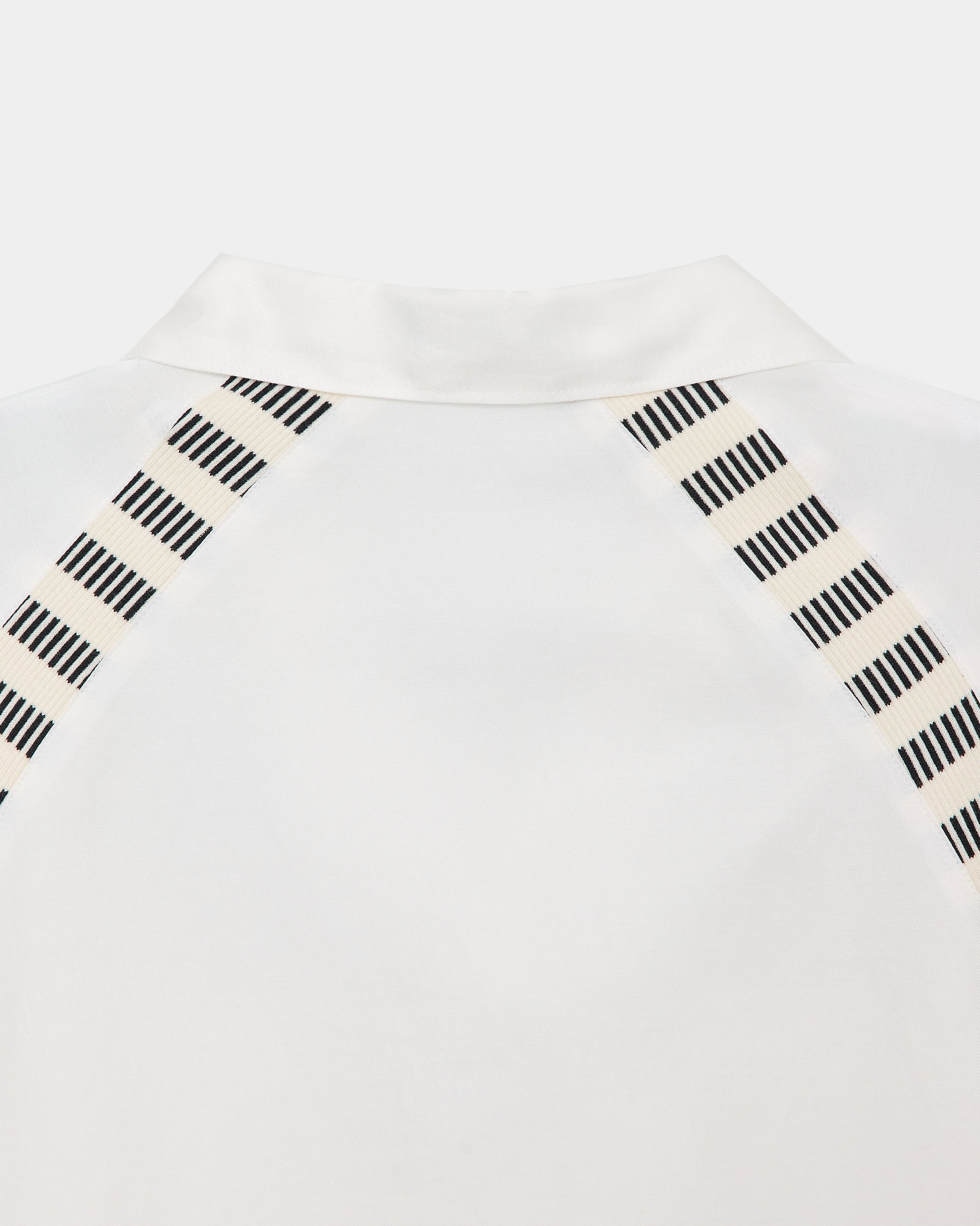CUPRO×ORGANIC COTTON VIYELLA BOWLING SHIRT, White