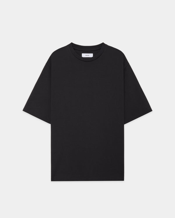 40/2 ORGANIC COTTON KNIT CREW NECK TEE, Charcoal