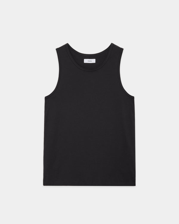 40/2 ORGANIC COTTON KNIT TANK TOP, Charcoal