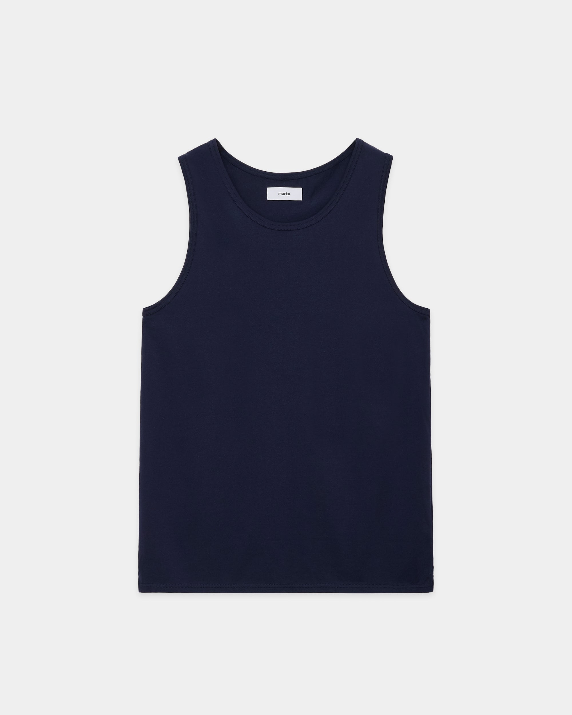 40/2 ORGANIC COTTON KNIT TANK TOP, Navy