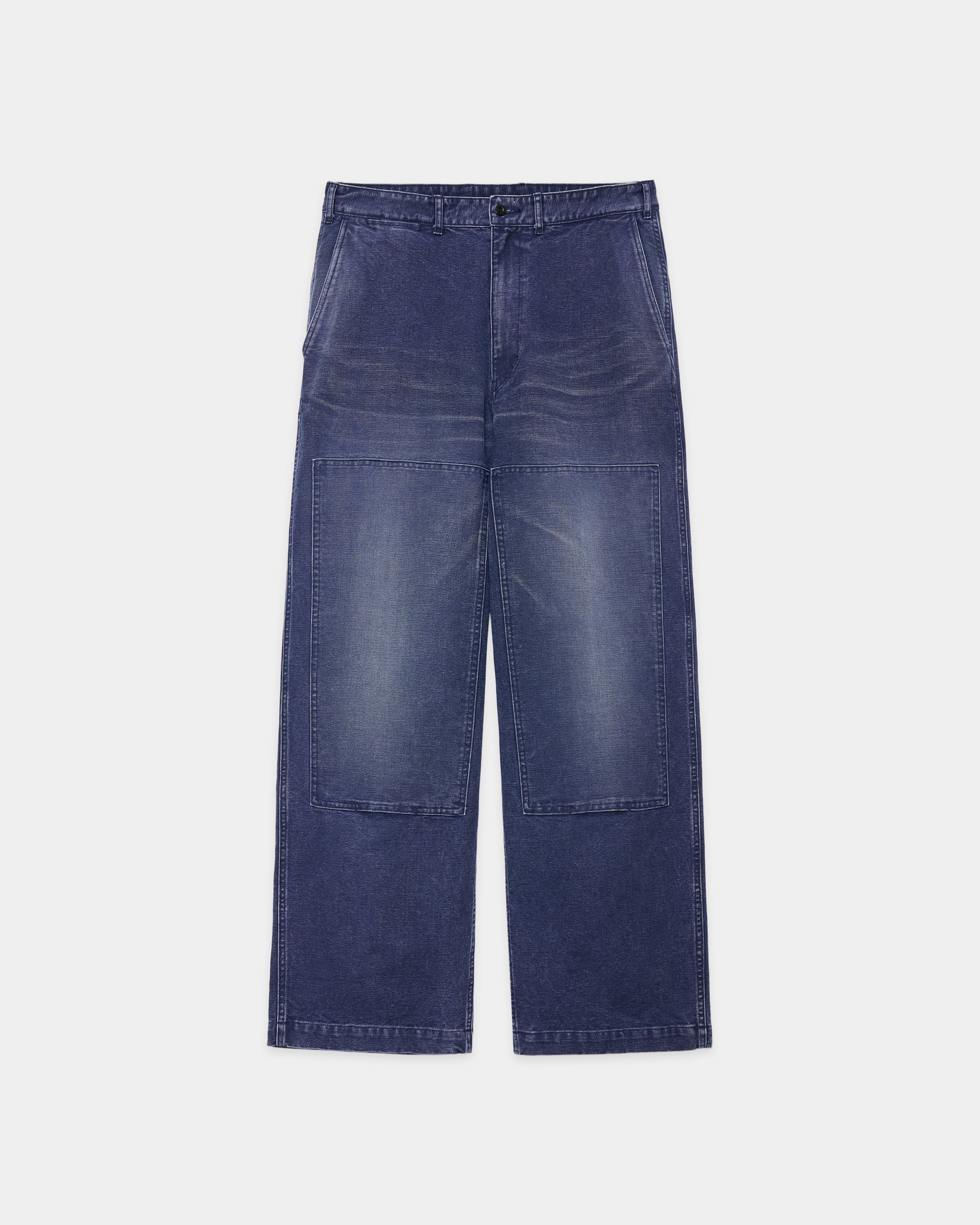 ORGANIC COTTON DUCK DOUBLE KNEE PANTS, Navy