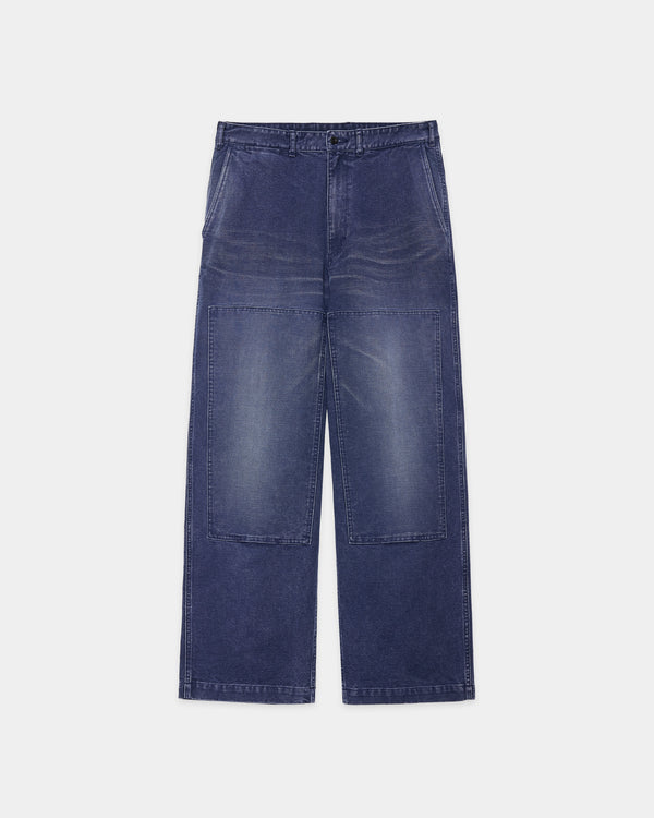ORGANIC COTTON DUCK DOUBLE KNEE PANTS, Navy