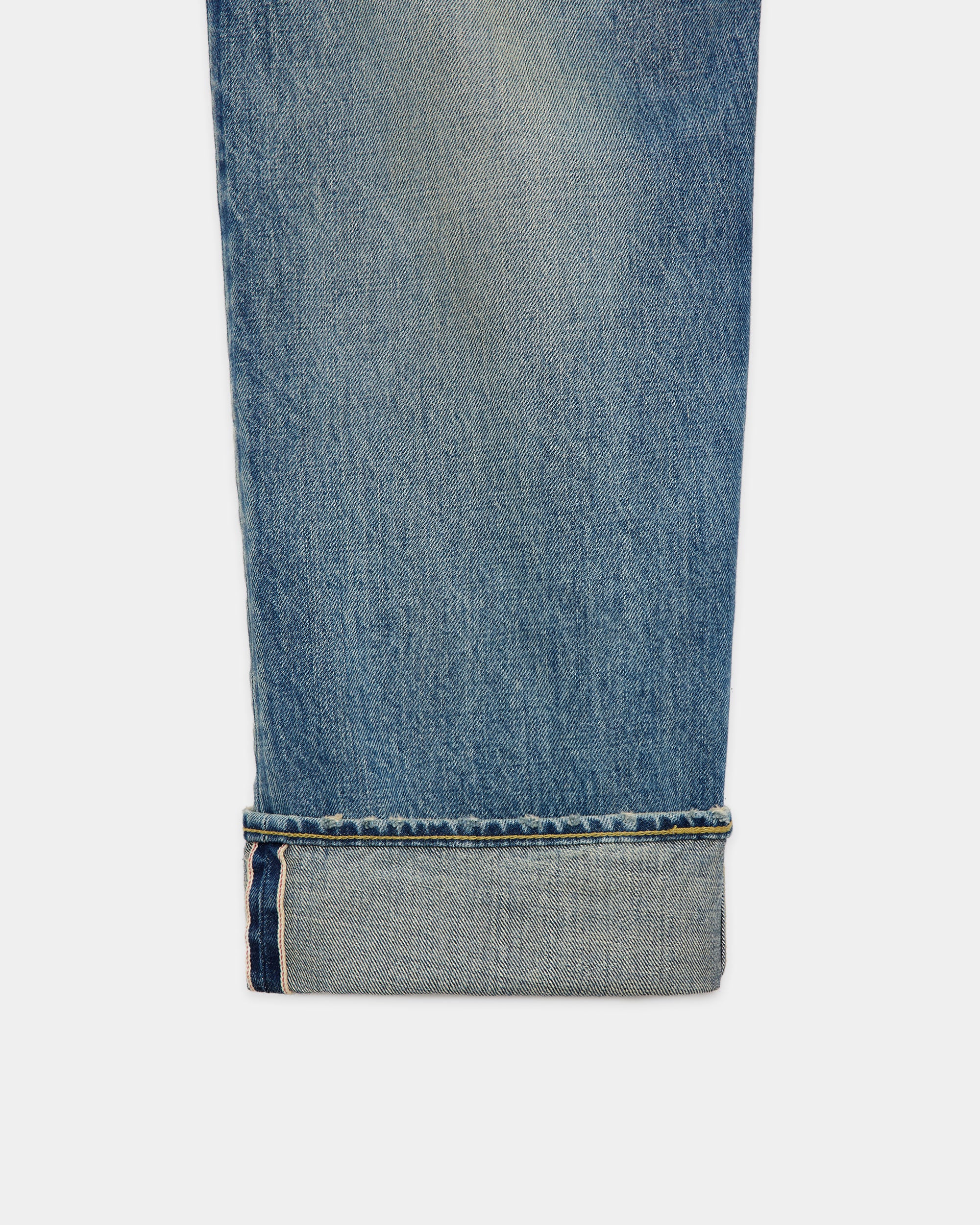 ORGANIC COTTON 13.5oz SELVEDGE DENIM COCOON FIT JEANS, Used Washed