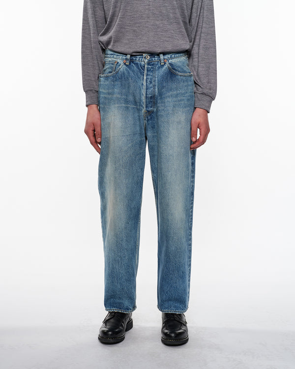 ORGANIC COTTON 13.5oz SELVEDGE DENIM COCOON FIT JEANS, Used Washed