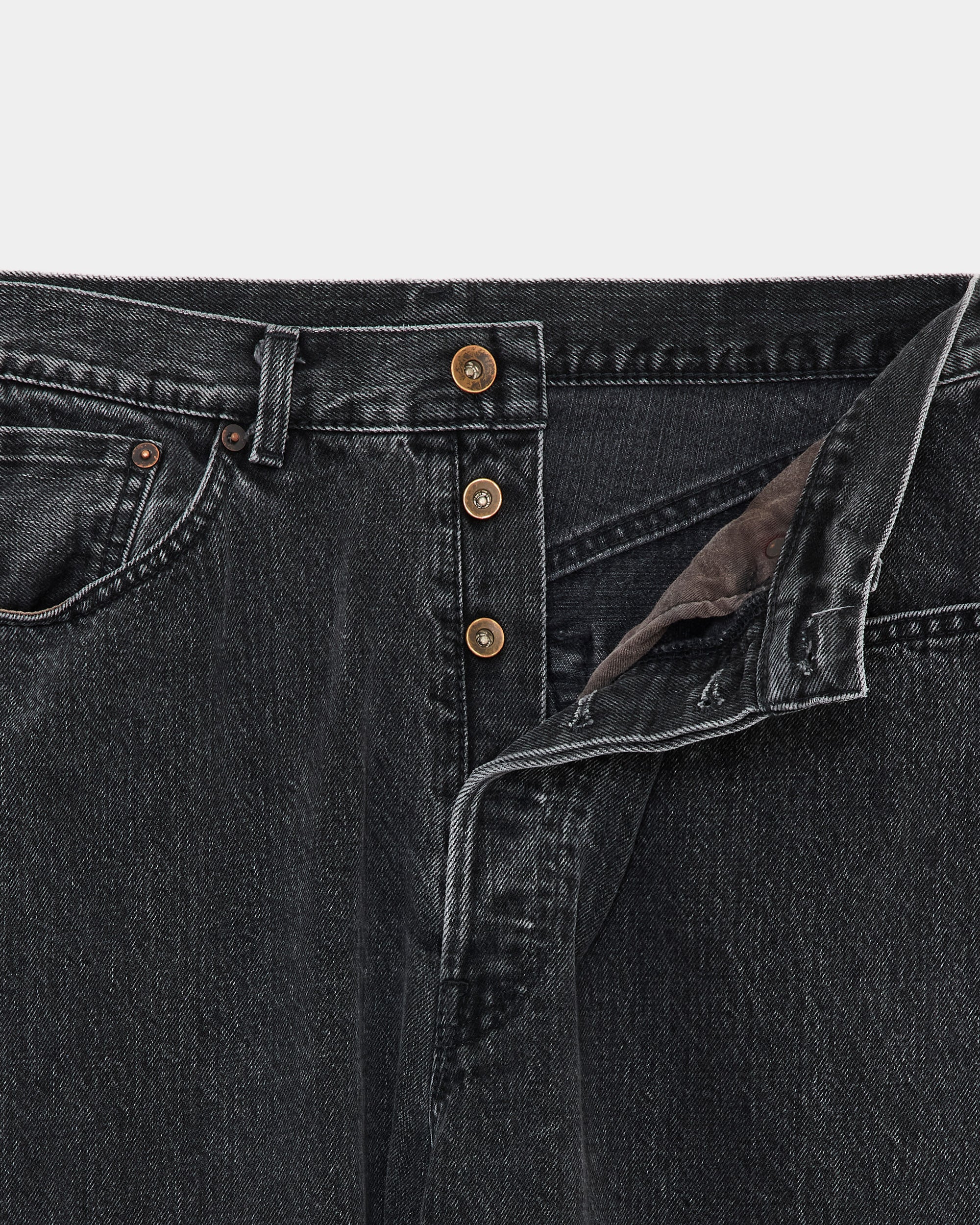 ORGANIC COTTON 13.5oz SELVEDGE DENIM COCOON FIT JEANS, Faded Black