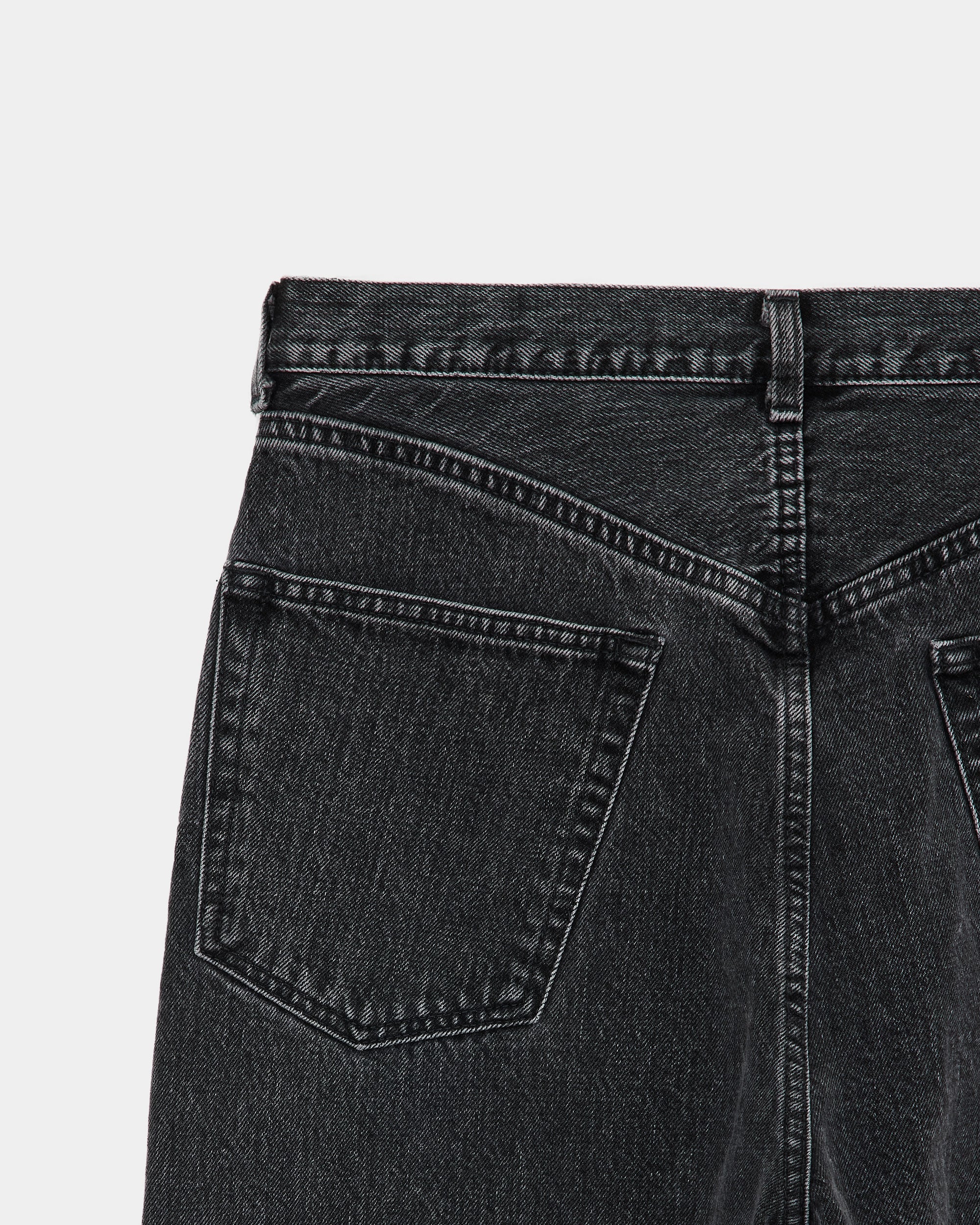 ORGANIC COTTON 13.5oz SELVEDGE DENIM COCOON FIT JEANS, Faded Black