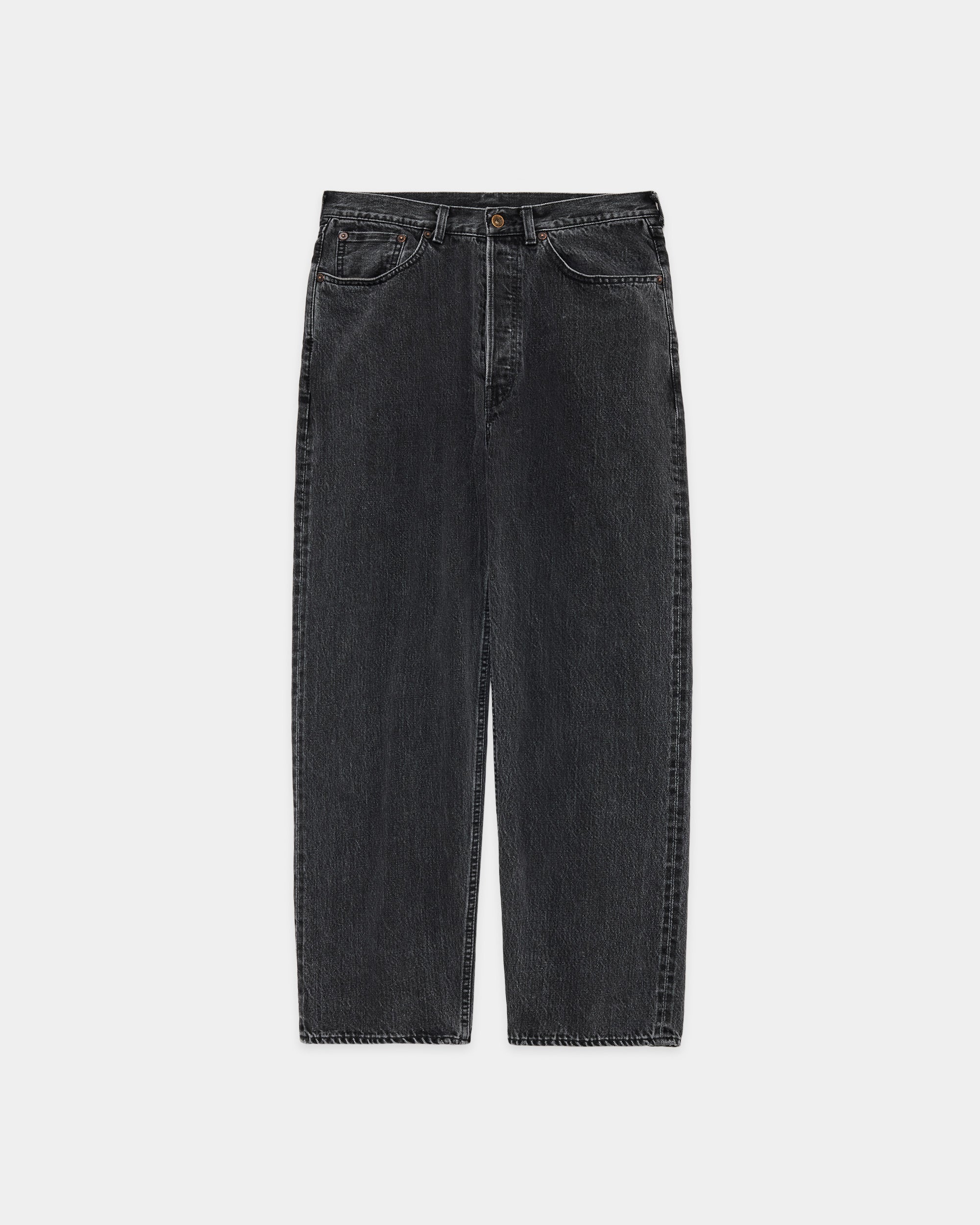 ORGANIC COTTON 13.5oz SELVEDGE DENIM COCOON FIT JEANS, Faded Black