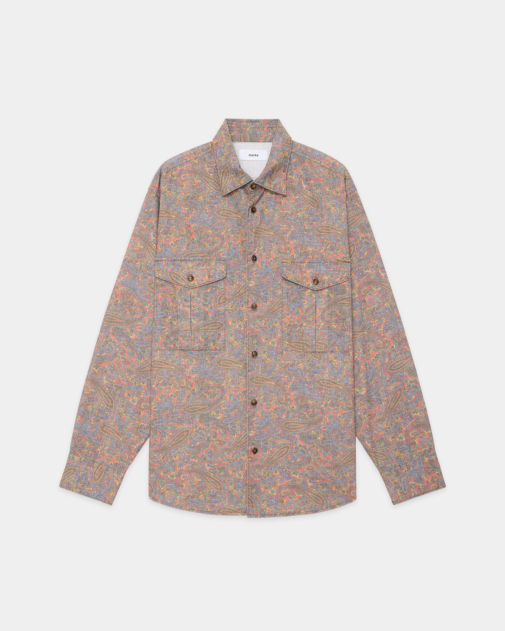 オーガニックコットンクロス / オフィサーシャツ, Paisley
