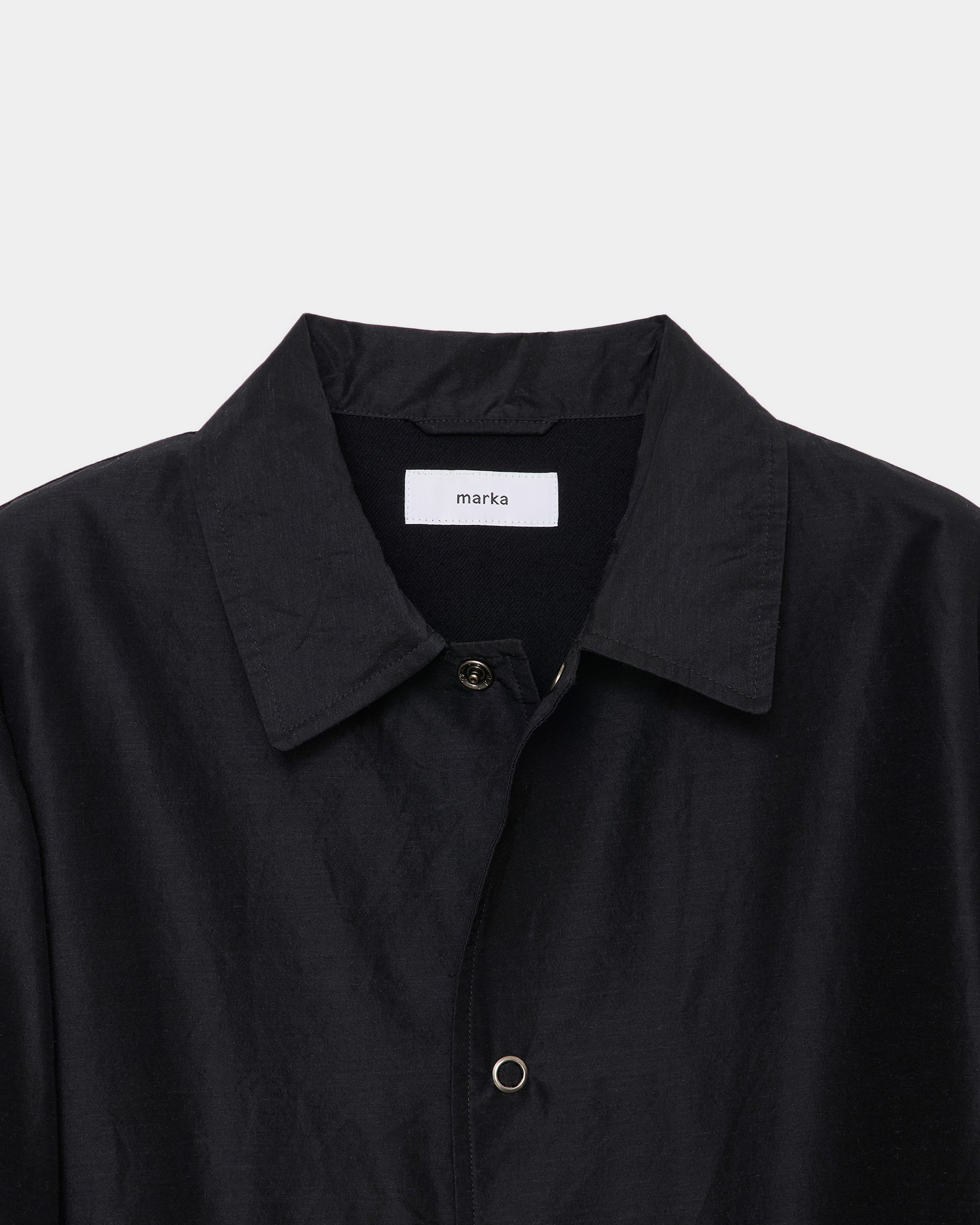 ウールシルク高密度タイプライター / コーチジャケット, Chambray Black