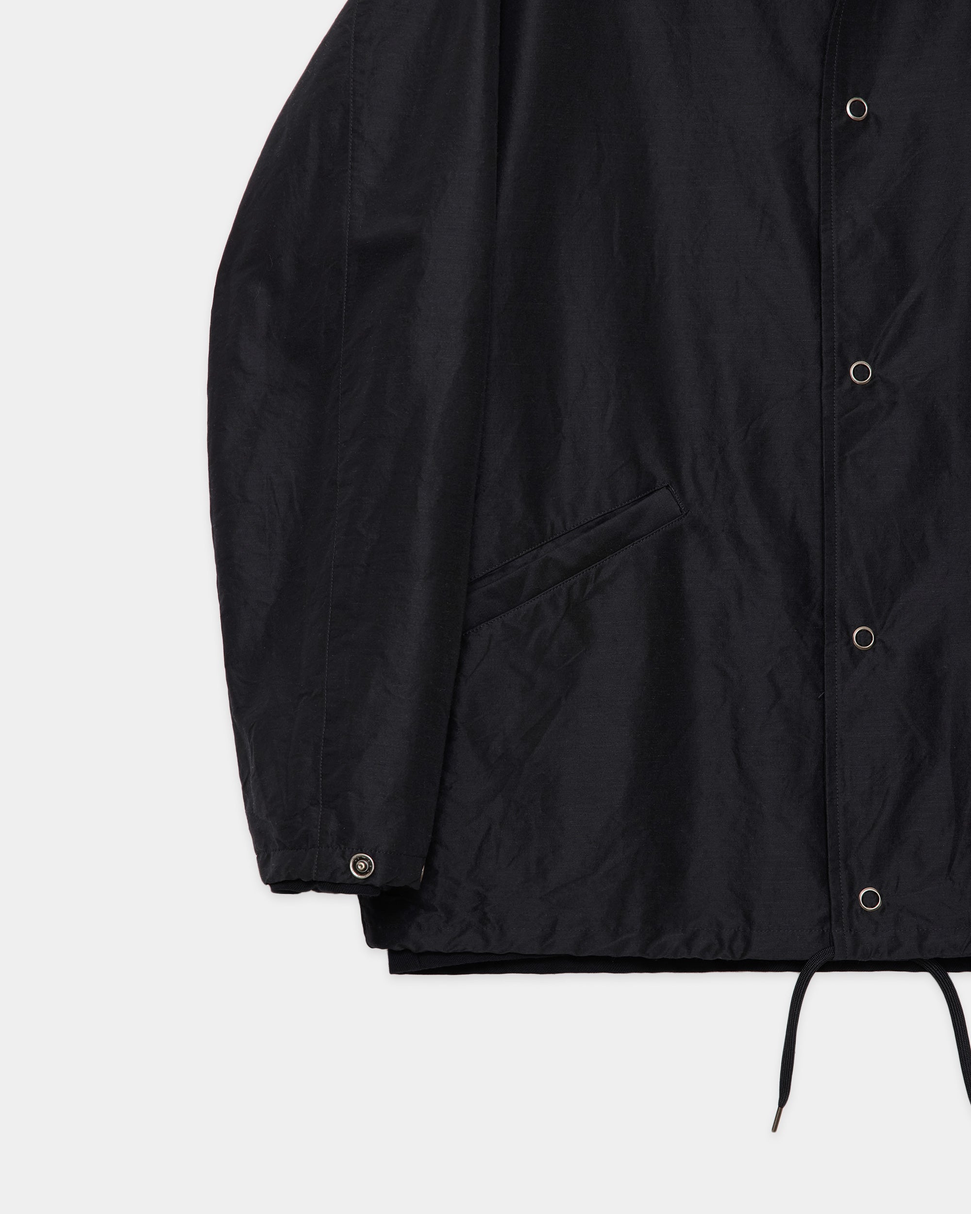 ウールシルク高密度タイプライター / コーチジャケット, Chambray Black