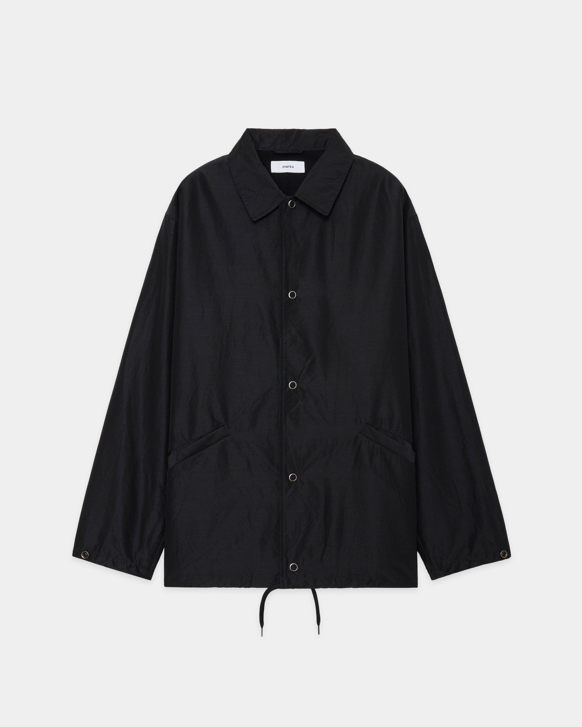 ウールシルク高密度タイプライター / コーチジャケット, Chambray Black