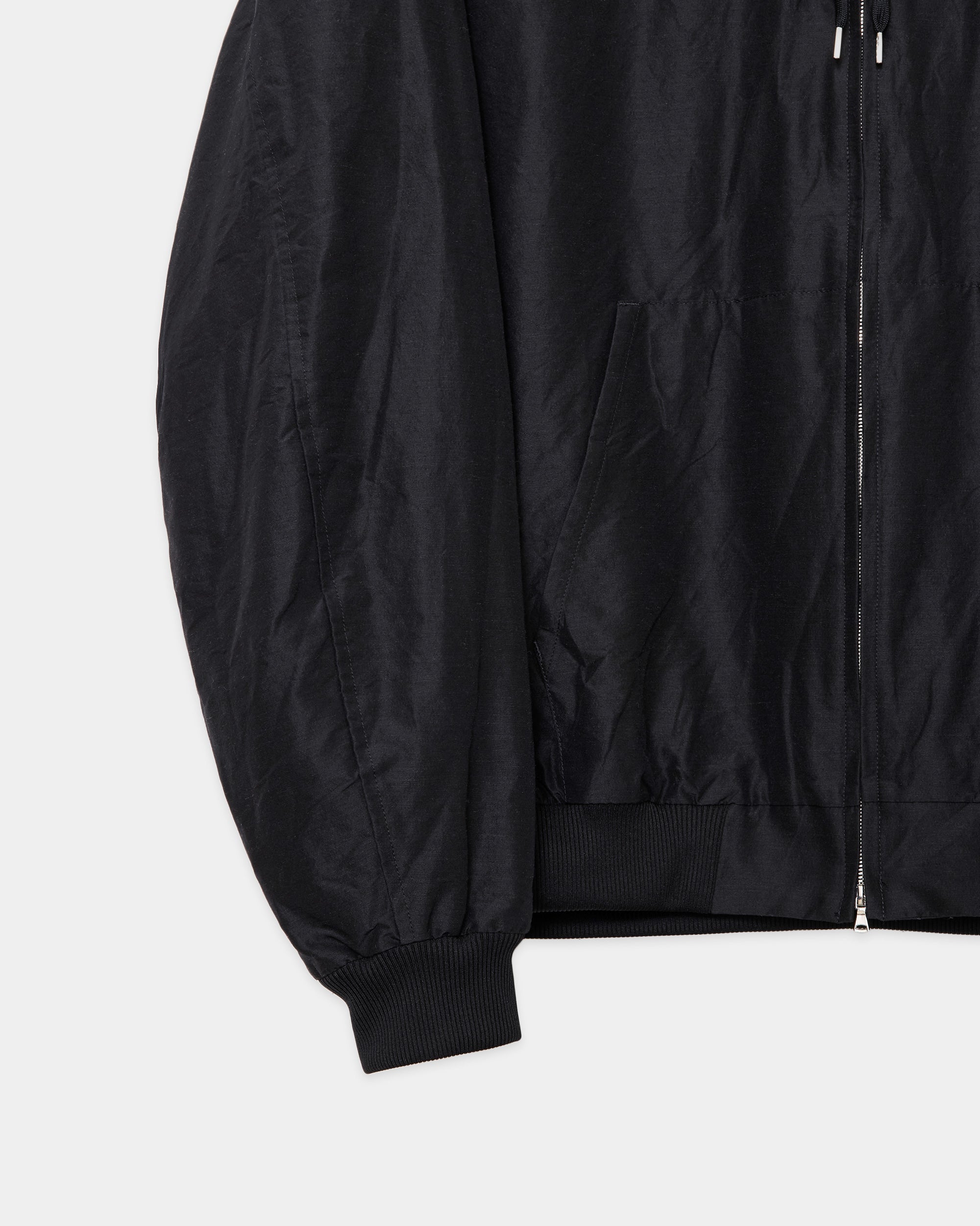 ウールシルク高密度タイプライター / ワーカーズパーカー, Chambray Black