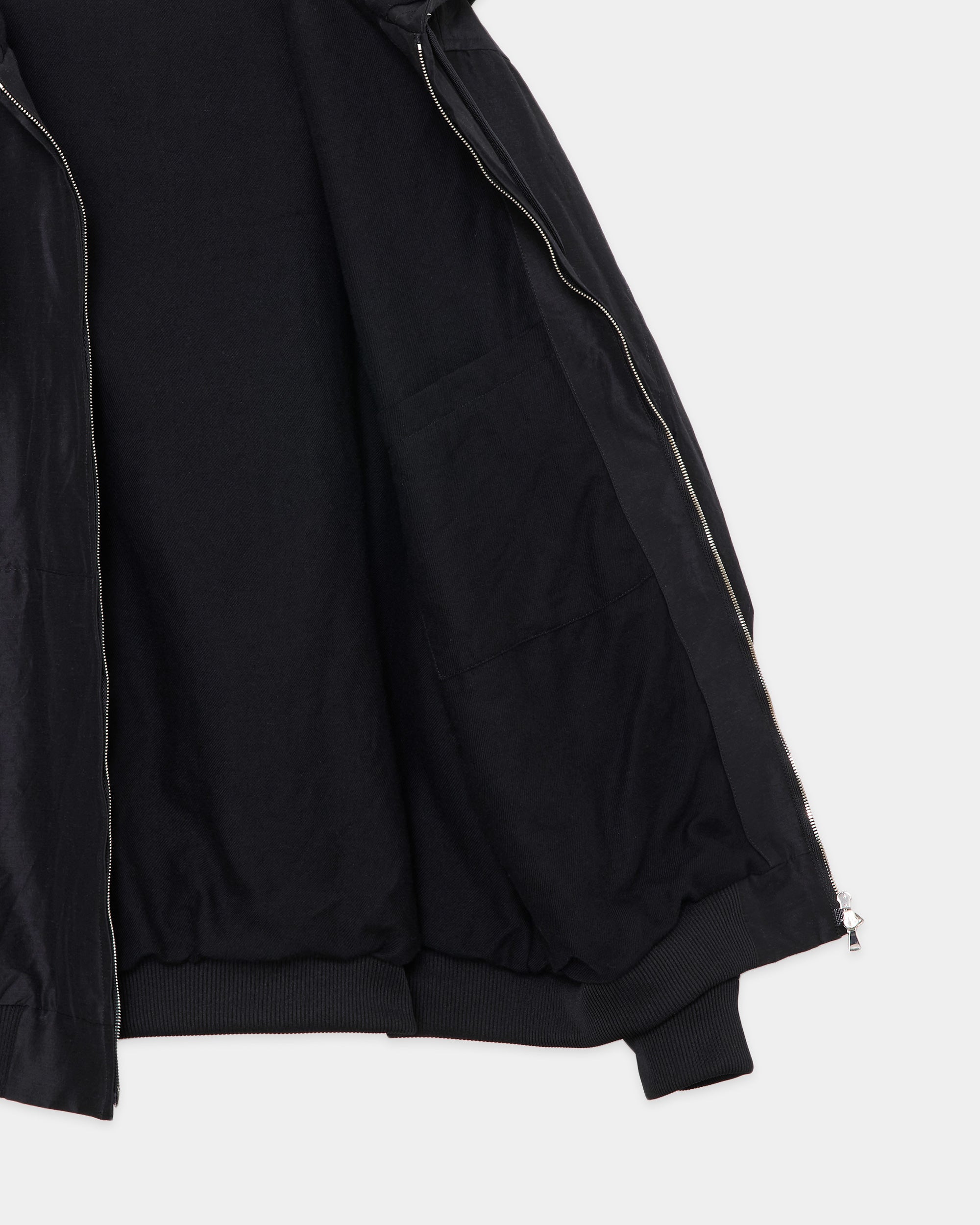 ウールシルク高密度タイプライター / ワーカーズパーカー, Chambray Black