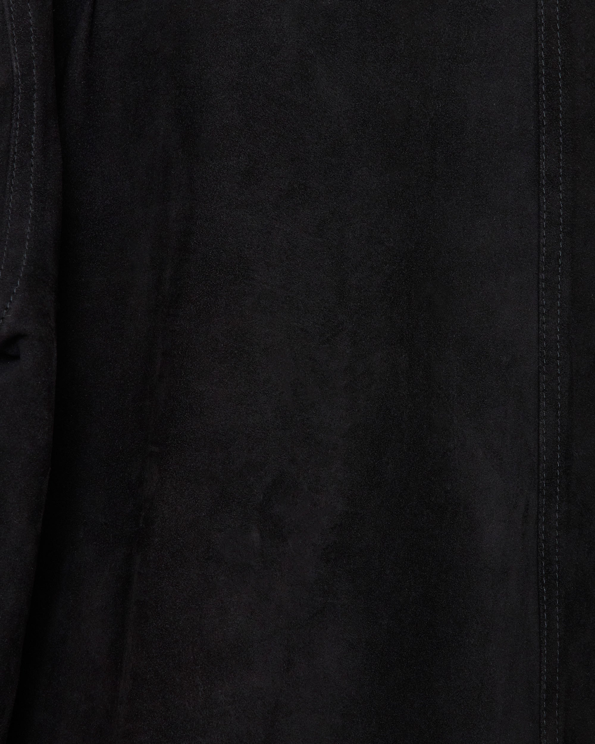 Goat Suede Suede Trucker Jacket, Black
