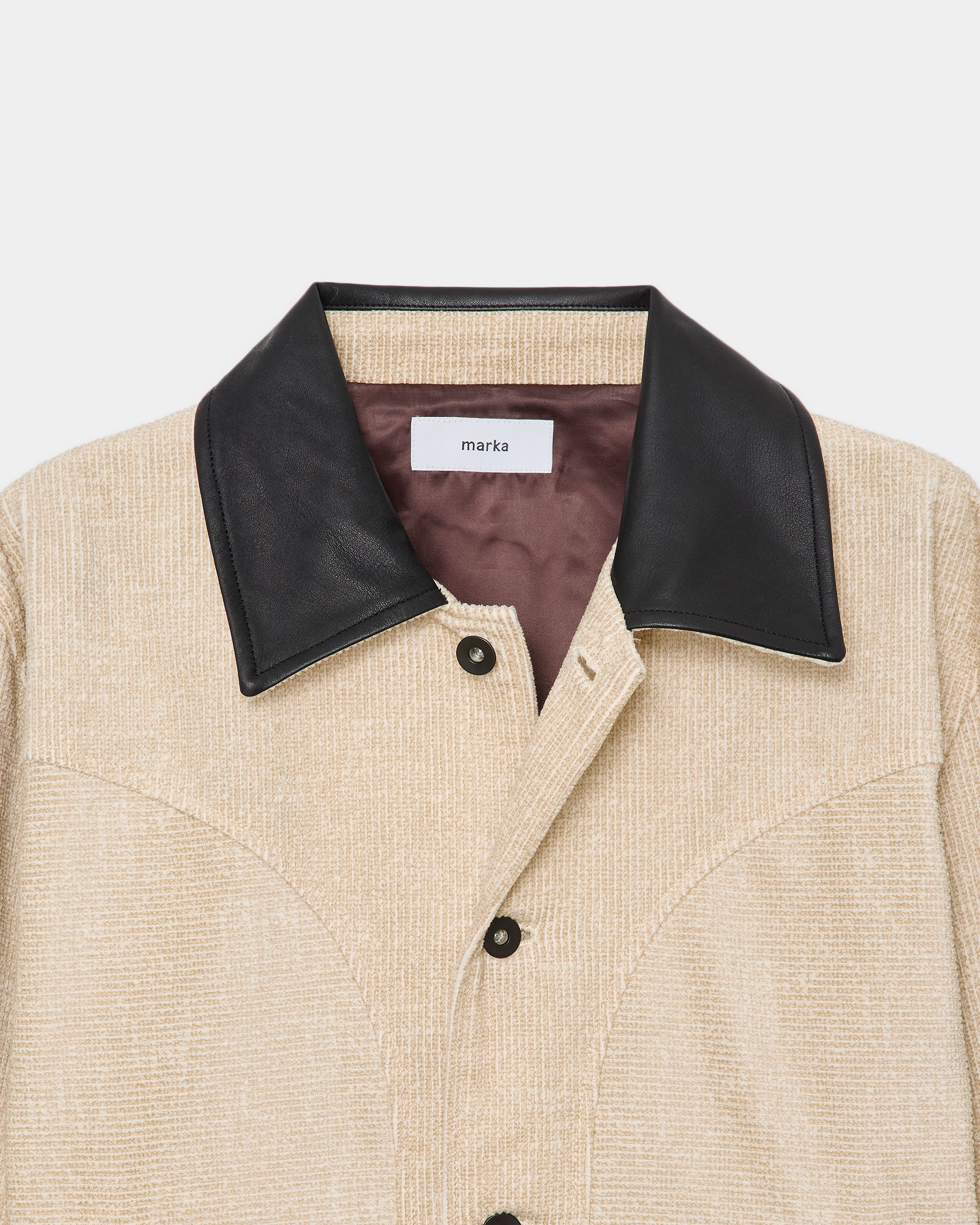 Organic Cotton 8-Wale Corduroy Western Jacket, Ivory