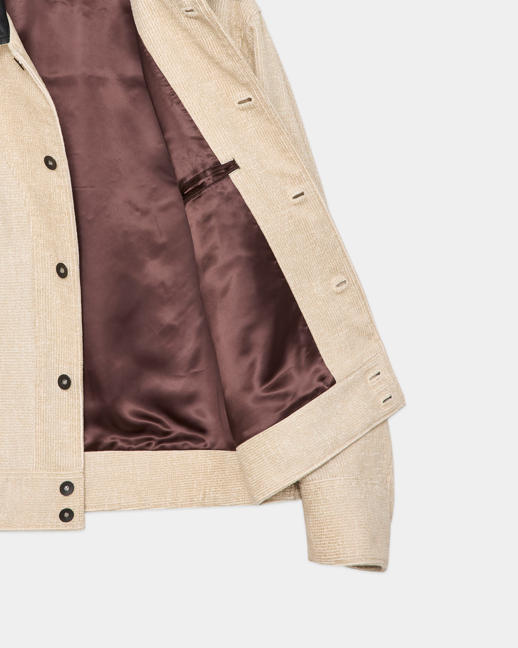 Organic Cotton 8-Wale Corduroy Western Jacket, Ivory