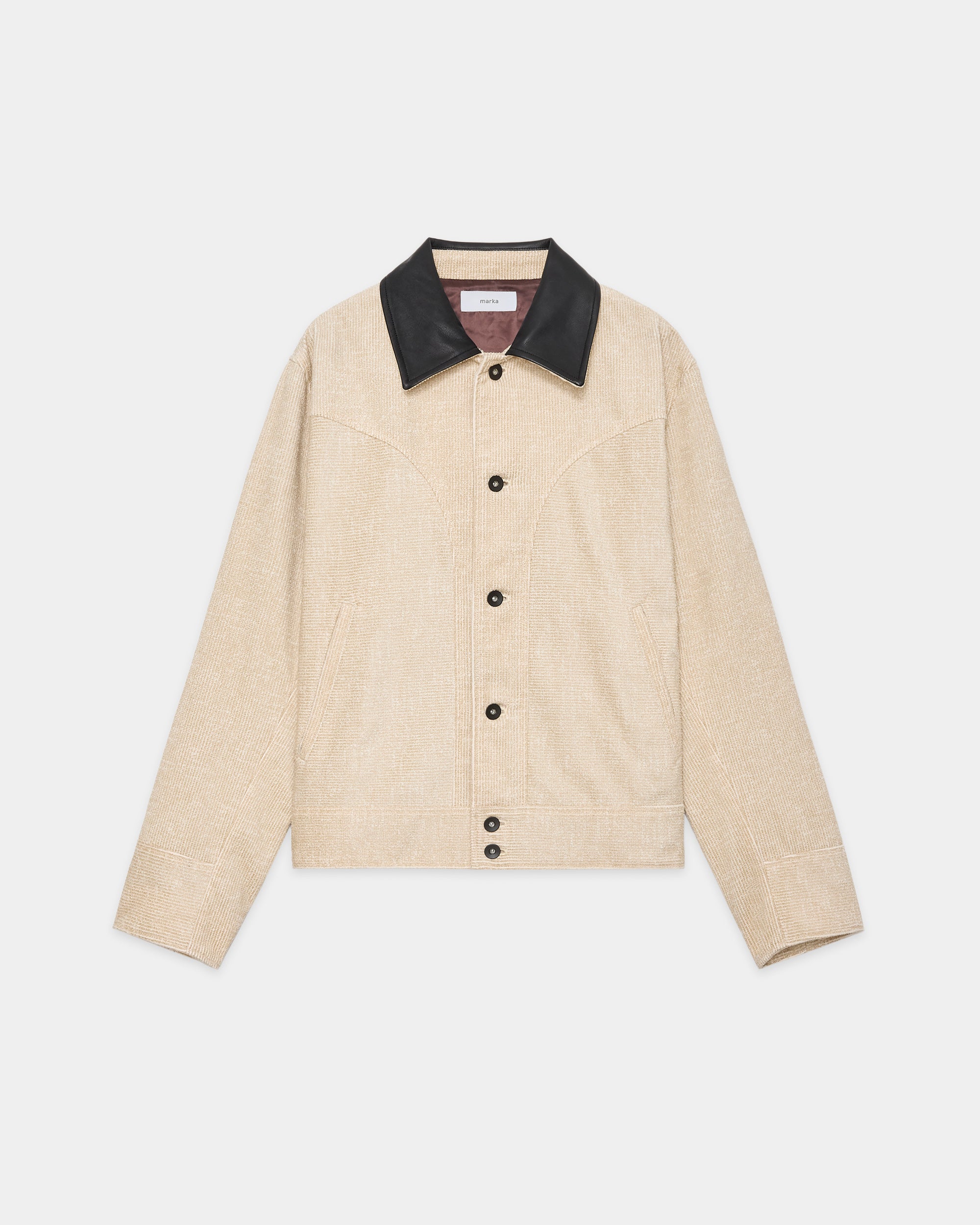 Organic Cotton 8-Wale Corduroy Western Jacket, Ivory