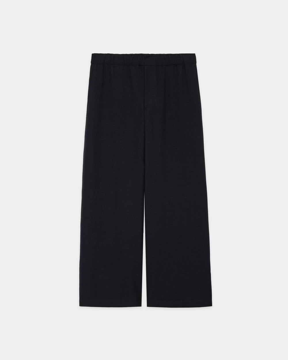 ウールサージ ワッシャータンブラー / ワイドレッグイージーパンツ, Chambray Black