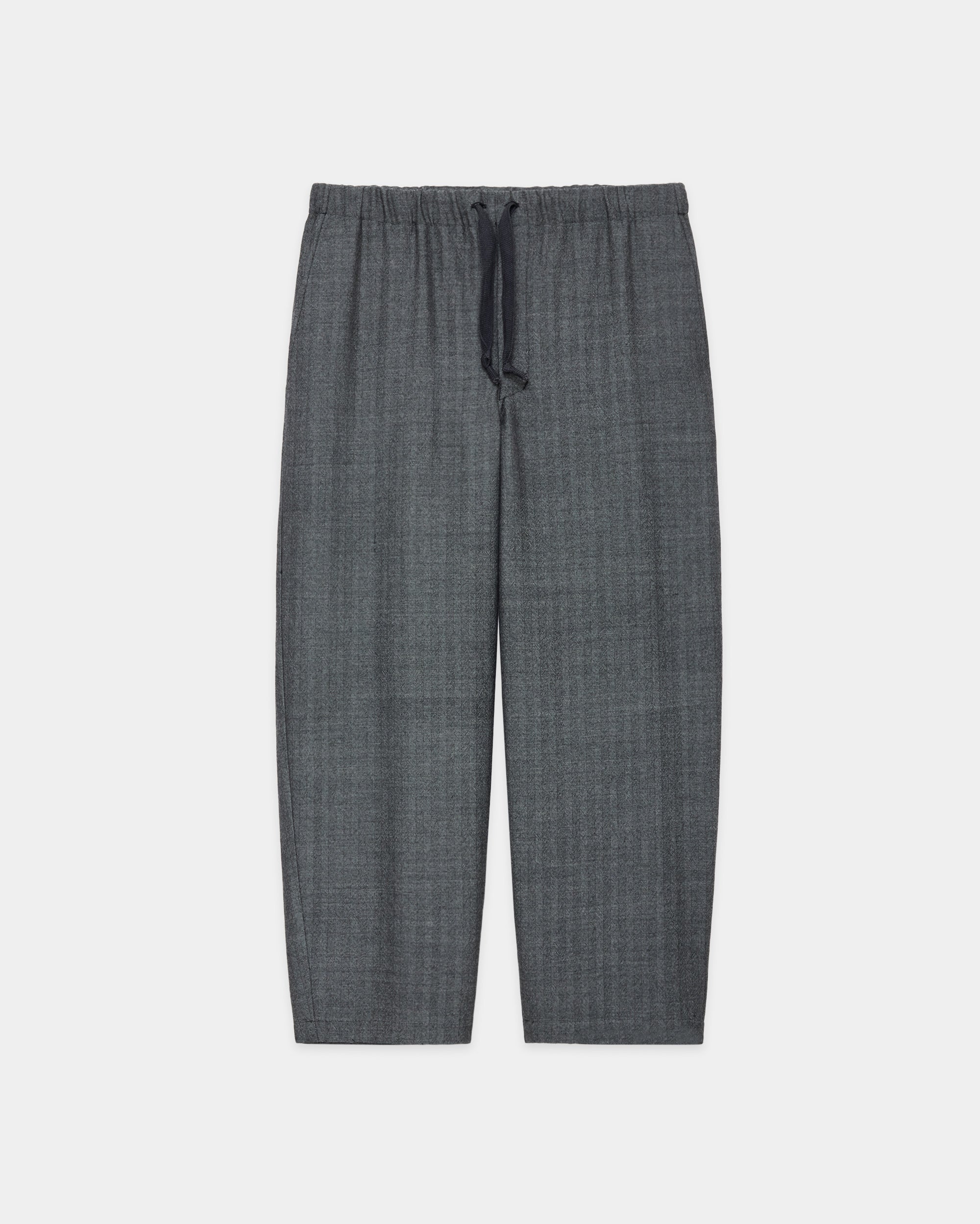 ウールサージ ワッシャータンブラー / コクーンワイドイージーパンツ, Herringbone