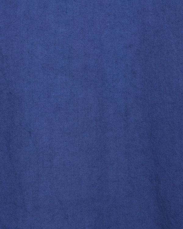 Organic Cotton Silk Typewriter Cloth Regular Collar Shirt, Blue