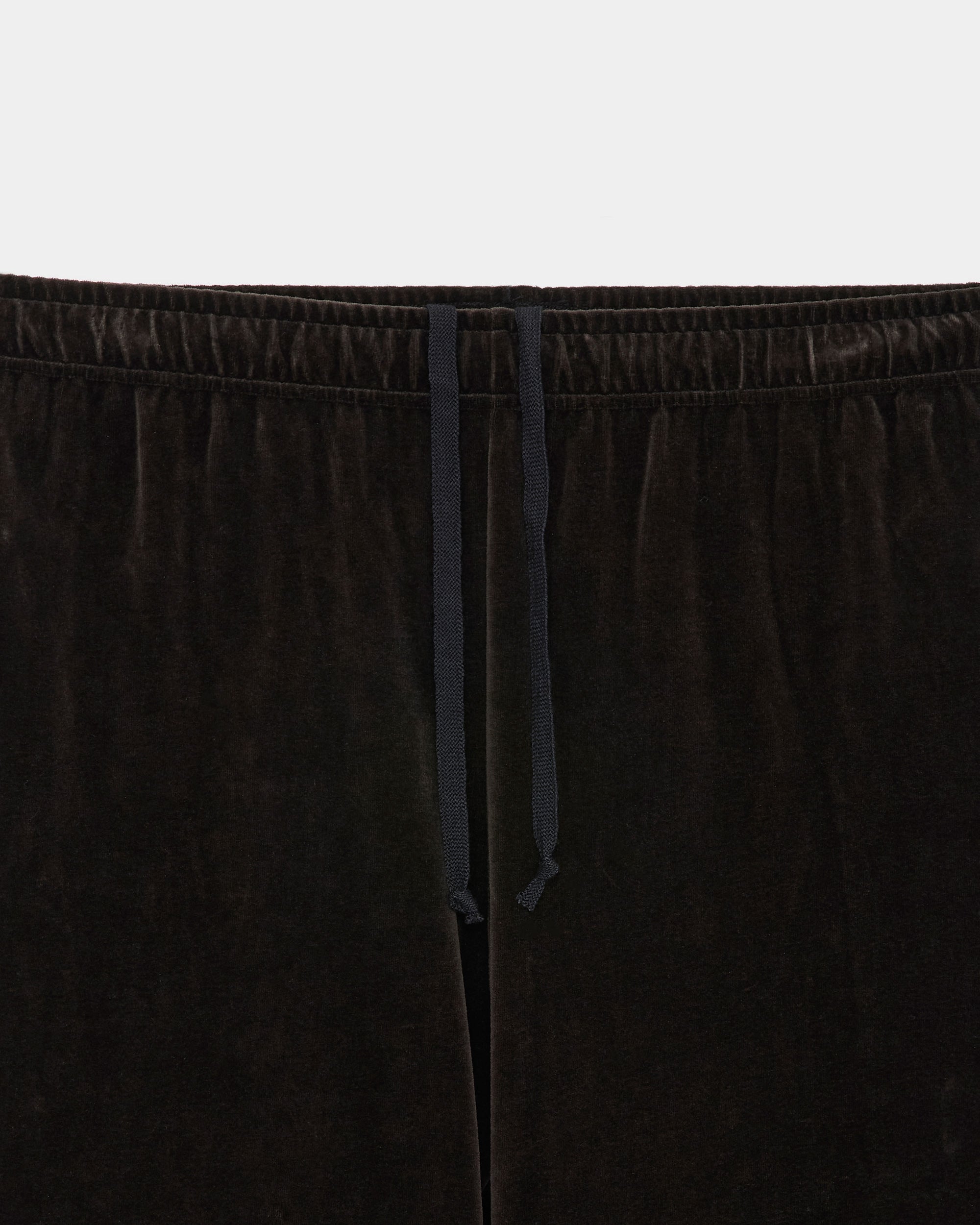 30/- Organic Cotton Velour Track Pants, Charcoal