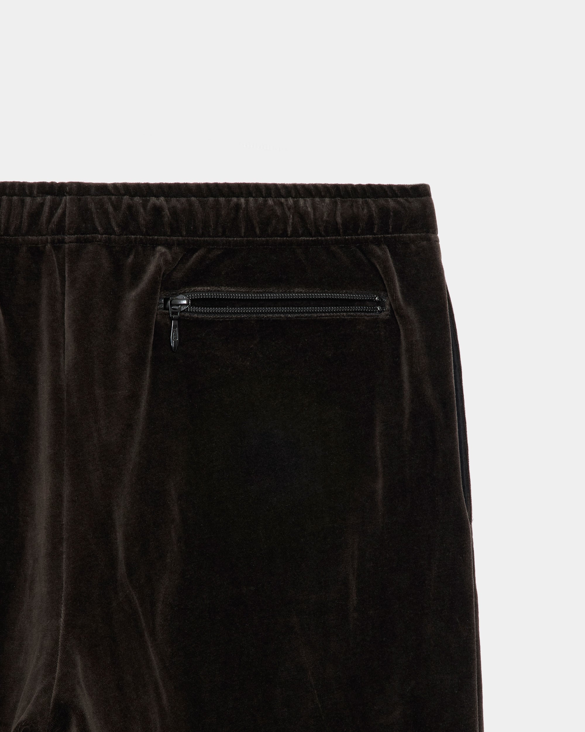 30/- Organic Cotton Velour Track Pants, Charcoal