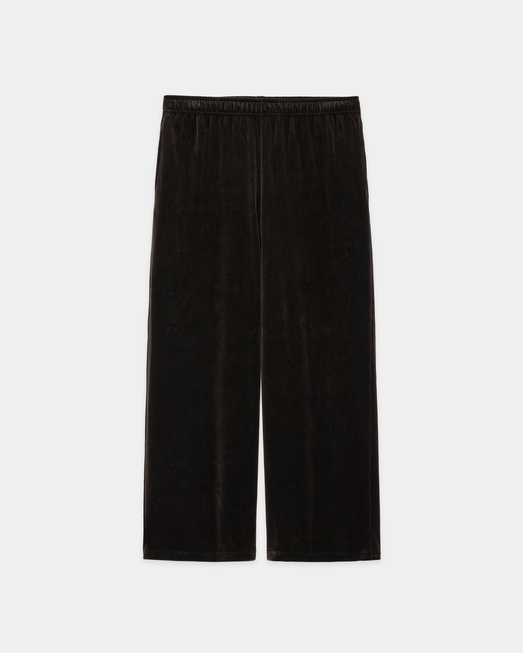 30/- Organic Cotton Velour Track Pants, Charcoal