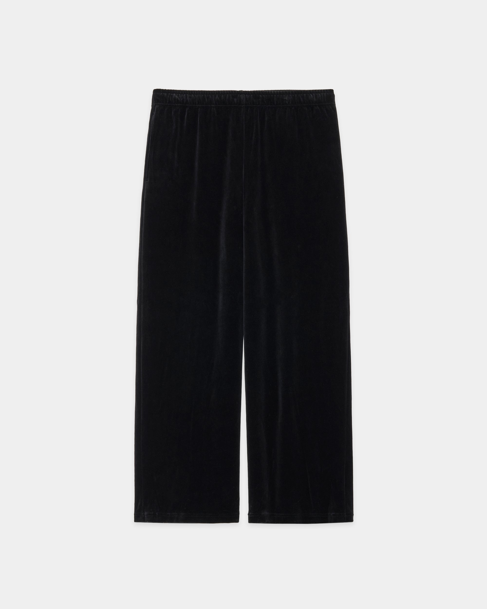 30/- Organic Cotton Velour Track Pants, Dark Navy
