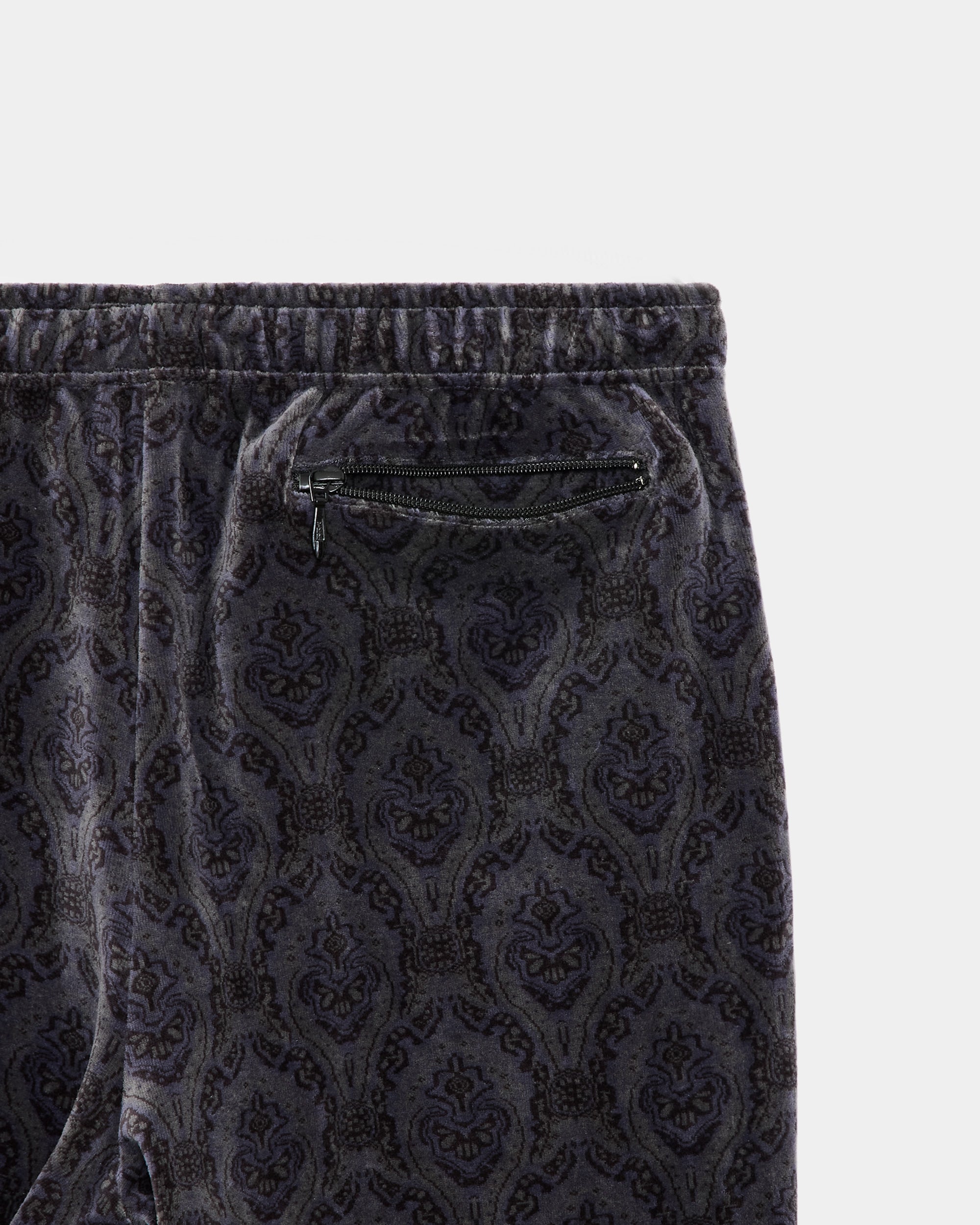 30/- Organic Cotton Velour Jacquard Track Pants, Wall Cloth