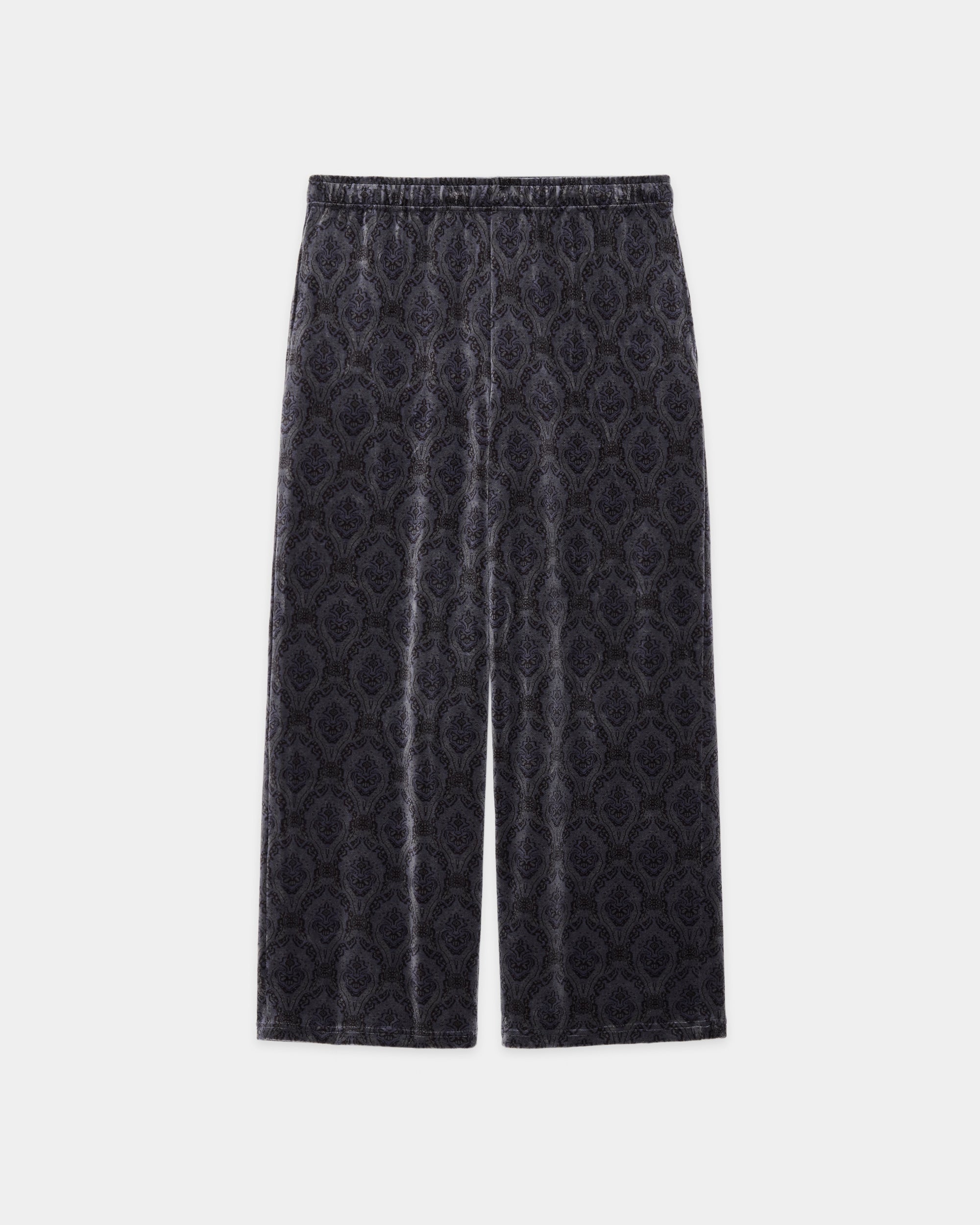 30/- Organic Cotton Velour Jacquard Track Pants, Wall Cloth
