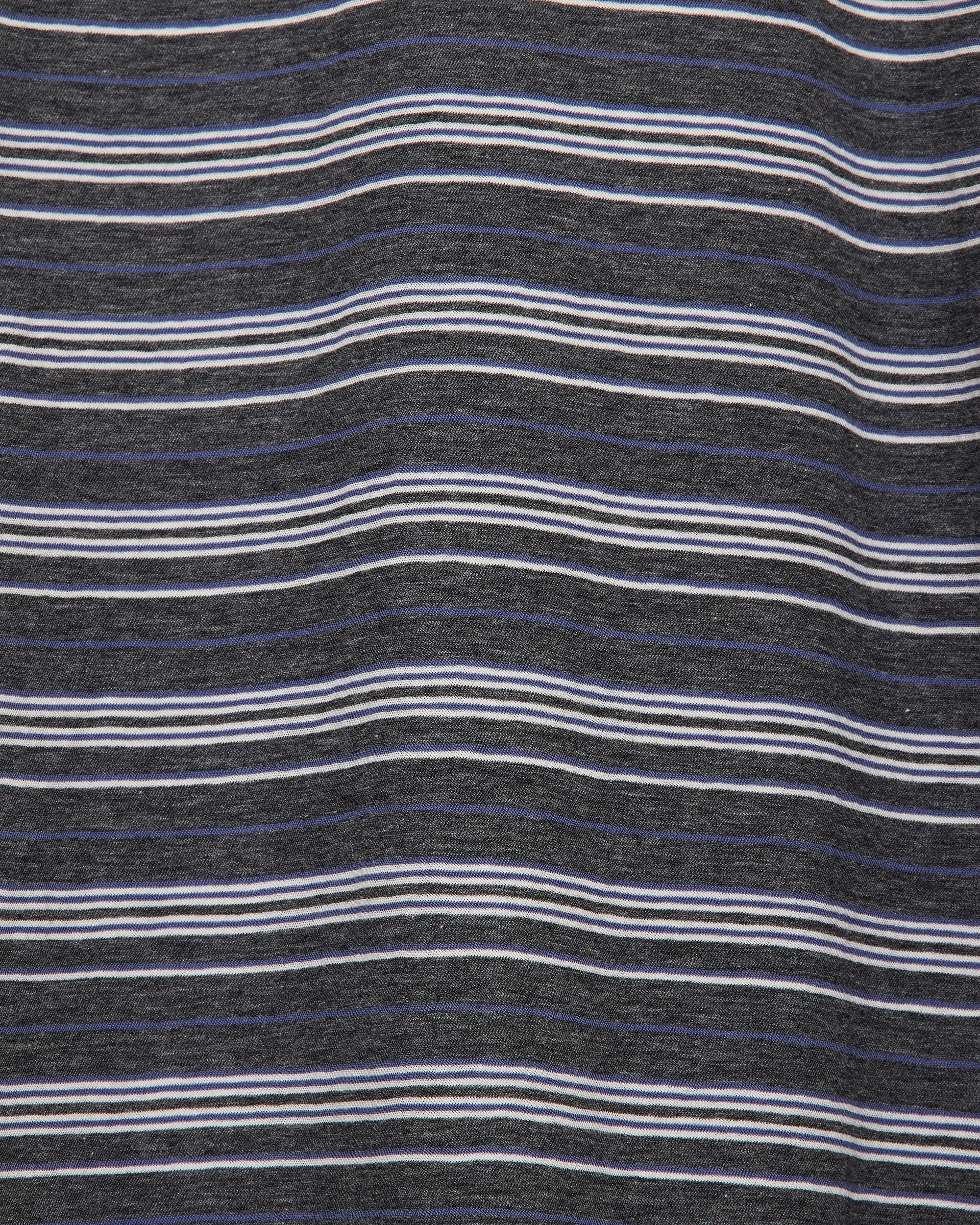 60/1 ORGANIC×MELANGE BORDER BORDER TEE, Blue