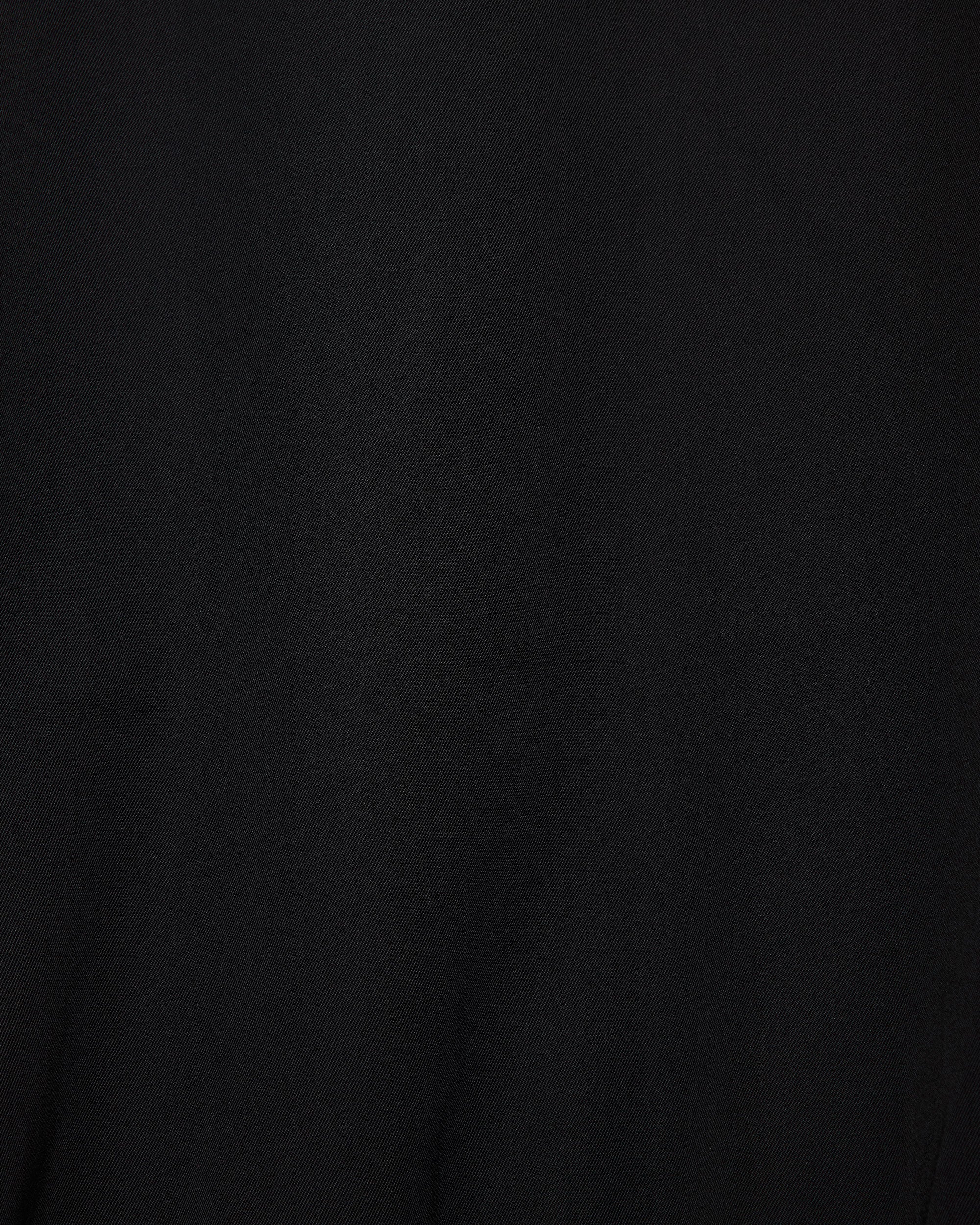 2/60 Washer Wool Gabardine Wide Cylinder Fit Easy Pants, Black
