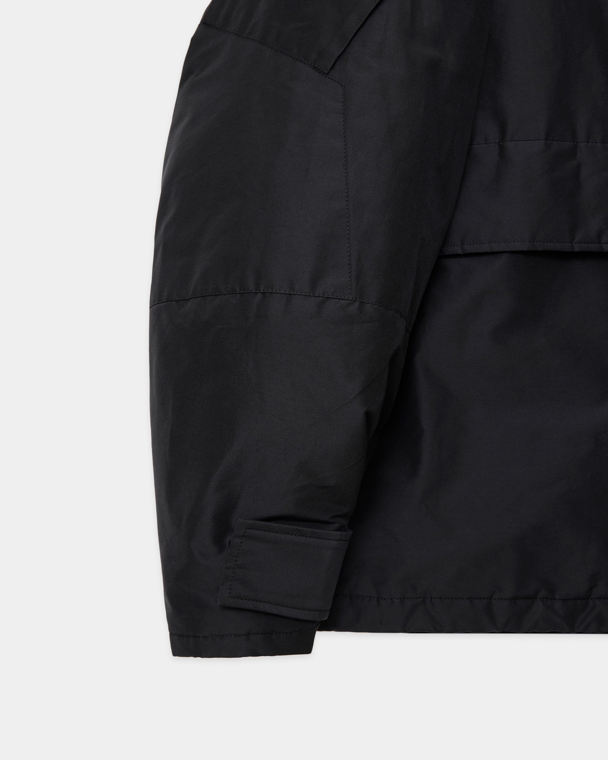 Organic Cotton Silk High Count Typewriter Puffed ECWCS Jacket, Black