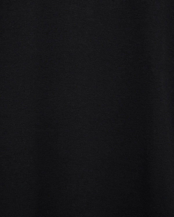 オーガニックコットンヘンプメッシュニット / クルーネックL/S Tee, Black