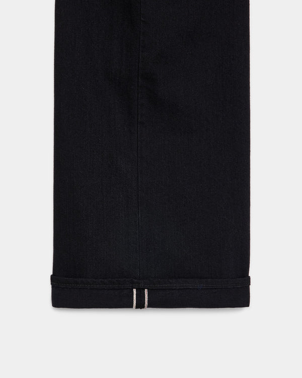 【PARKING別注】オーガニックコットン 13.5oz セルビッチデニム / ワイドレッグジーンズ, Black
