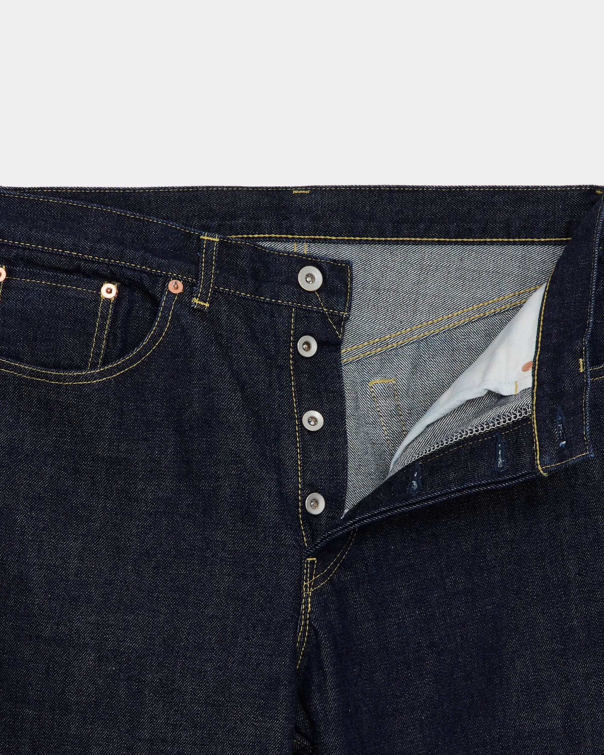 【PARKING別注】オーガニックコットン 13.5oz セルビッチデニム / ワイドレッグジーンズ, Indigo