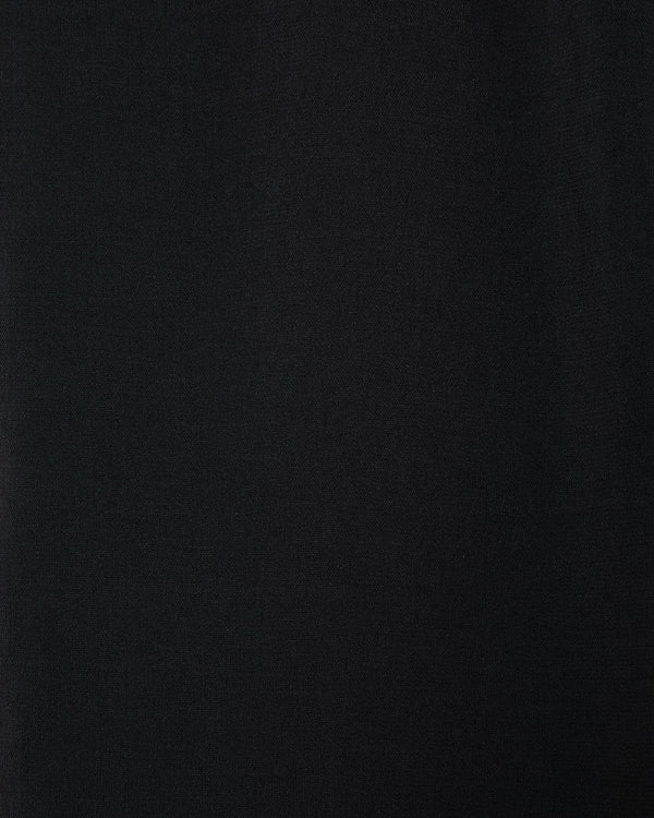 Recycled Polyester High Twisted Tropical Parking-Lapelless Shirt Jacket, Black