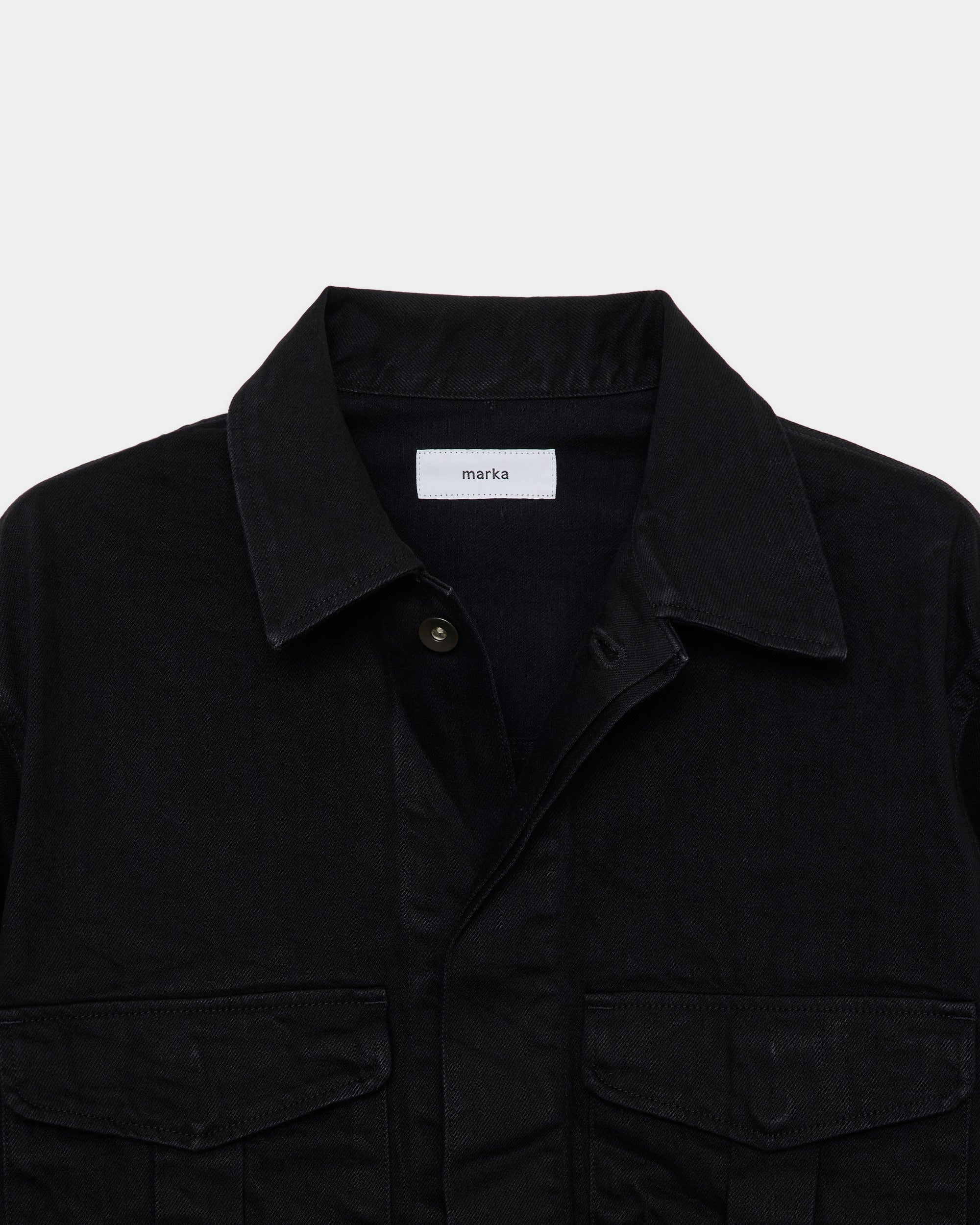 【STUDIOUS別注】オーガニックコットン 12ozデニム ミリタリーデニムジャケット, Black