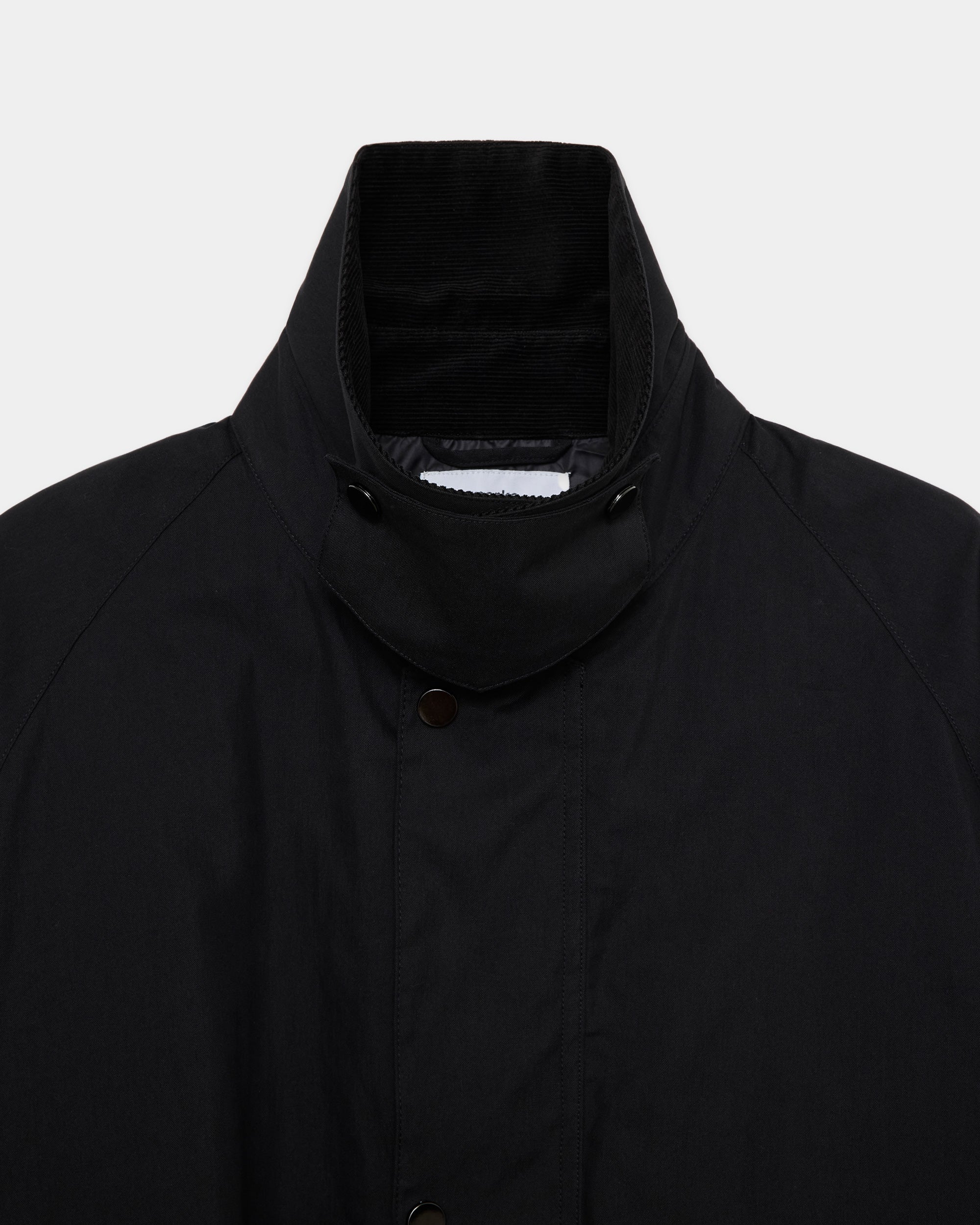 【STUDIOUS別注】 オーガニックコットン リサイクルナイロン オックスピーチ / フィールドマンジャケット, Black